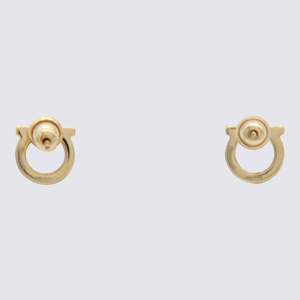 FERRAGAMO GOLD TONE BRASS EARRINGS