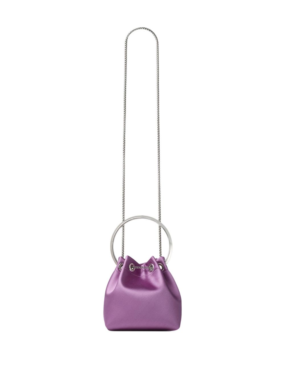 Jimmy Choo Bon Bon Leather Bucket Bag In Purple