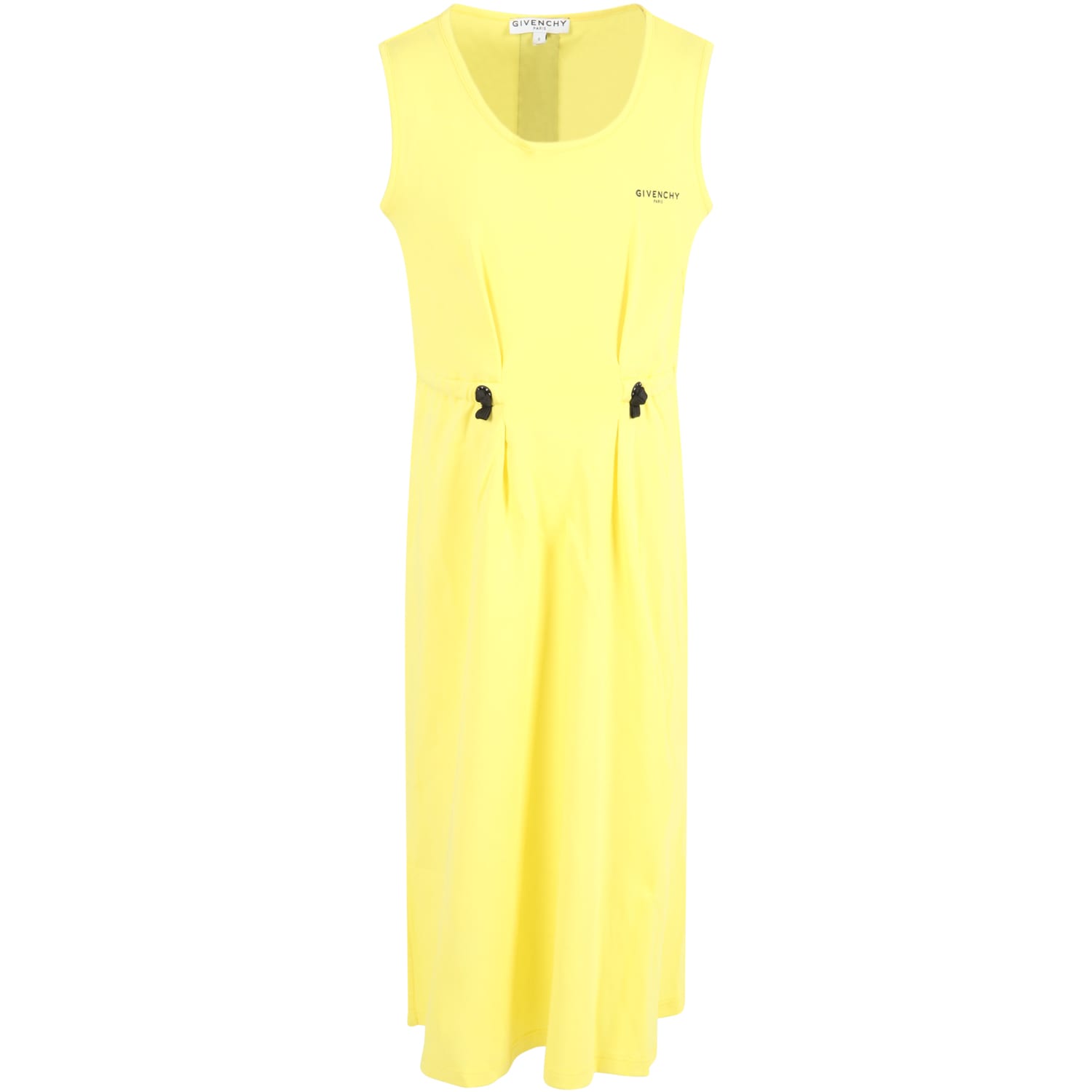 GIVENCHY YELLOW DRESS FOR GIRL WITH LOGO,H12151 508