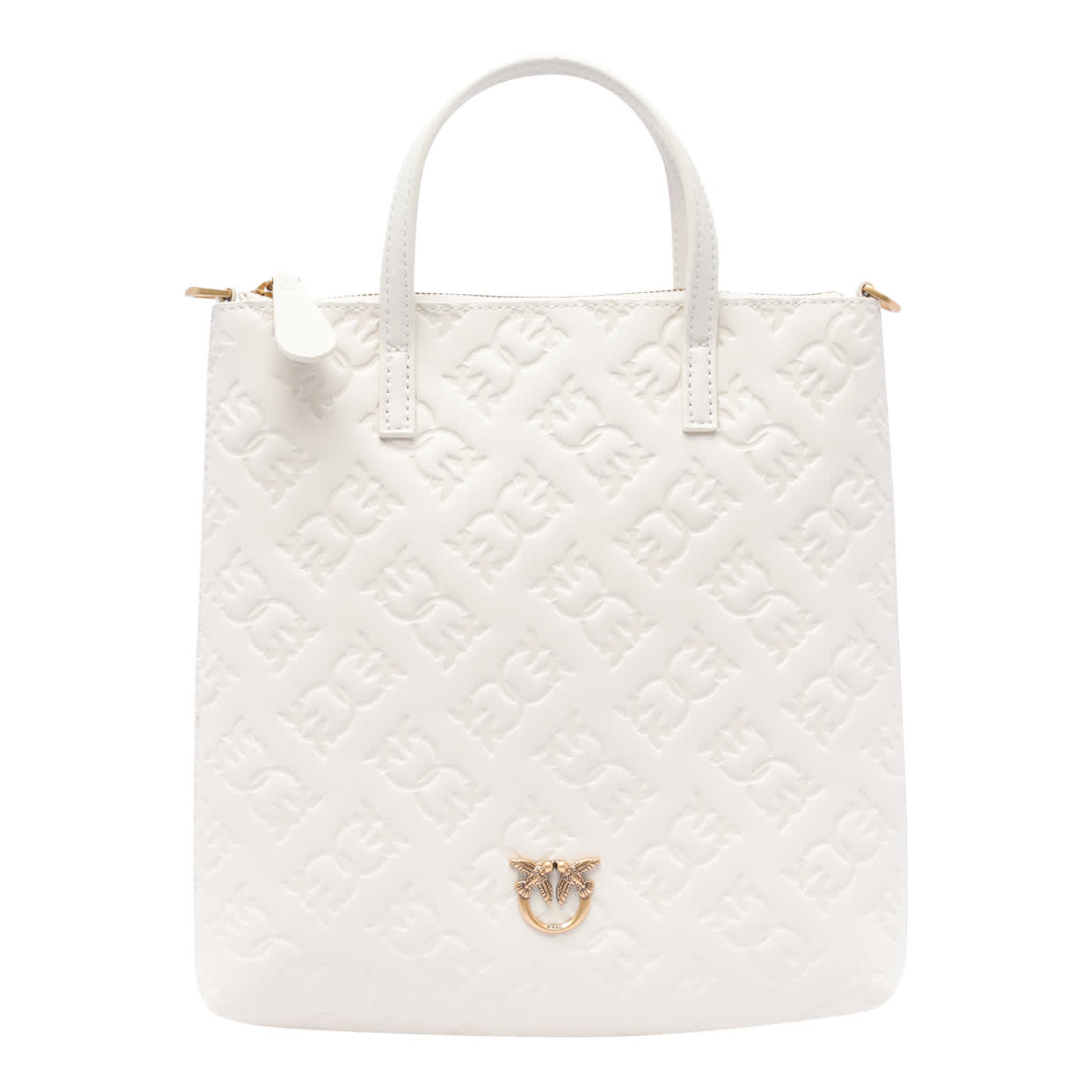 PINKO LOGO MONOGRAM MINI SHOPPER BAG 