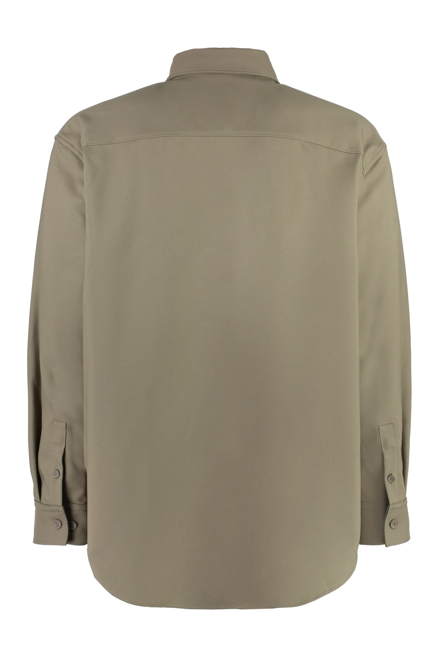 Shop Off-white Technical Fabric Overshirt In Beige