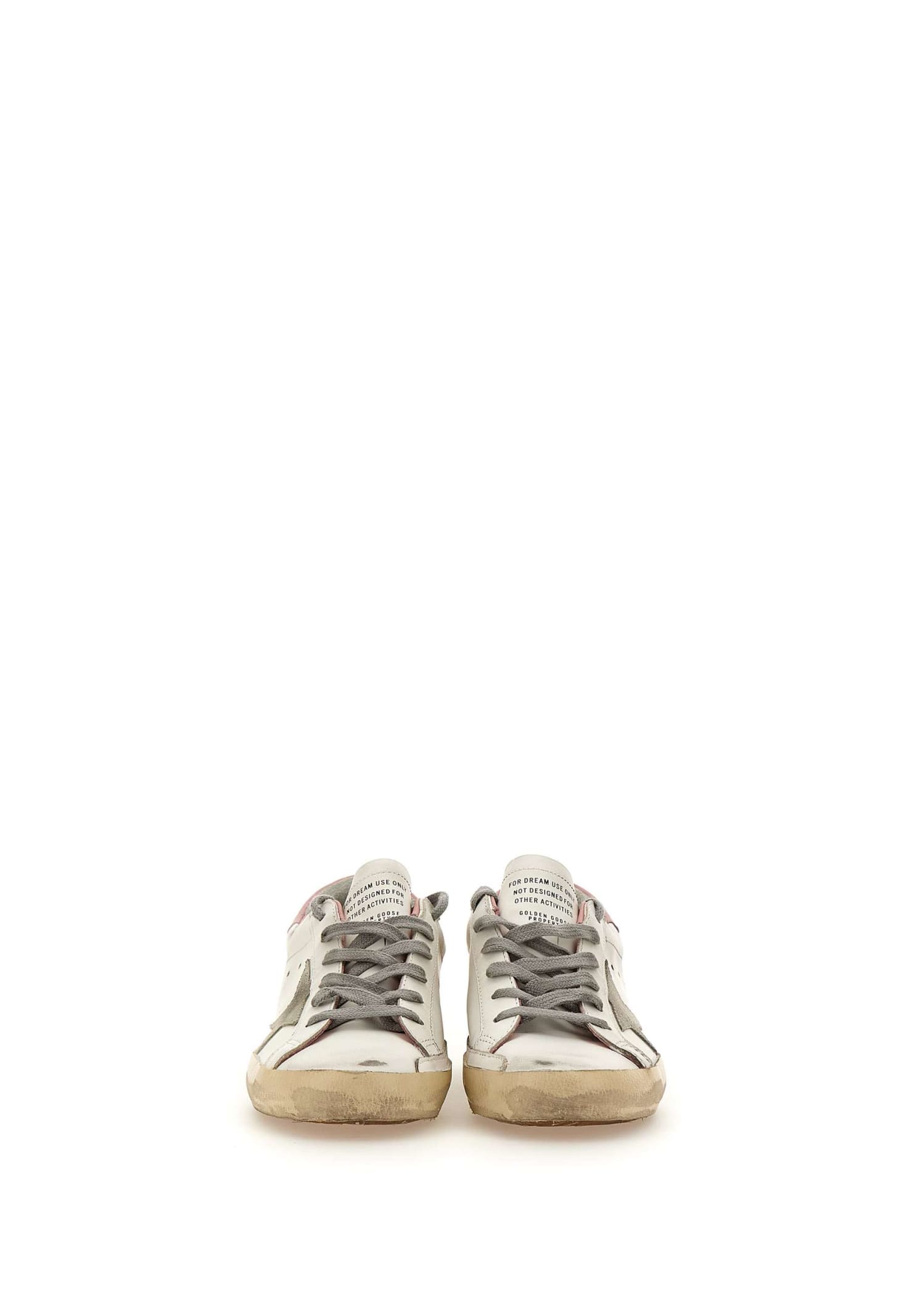 Golden Goose Leather Super-star Sneaker In White/ice/light Pink