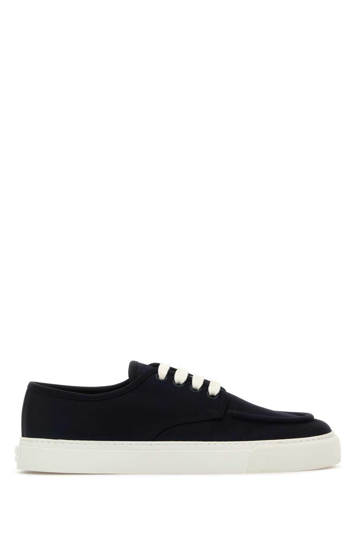 Prada Navy Blue Canvas Sneakers
