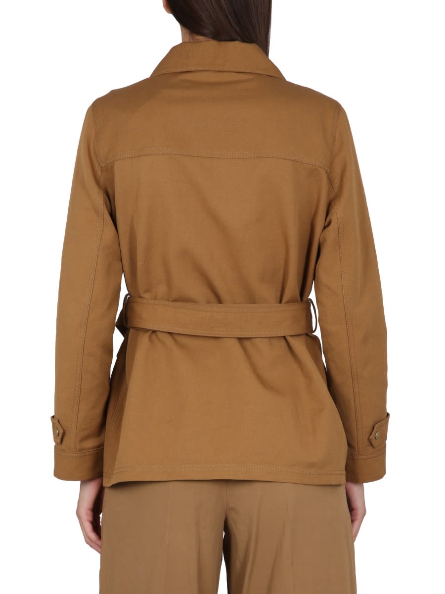 Shop Fay Safari Jacket In Brown