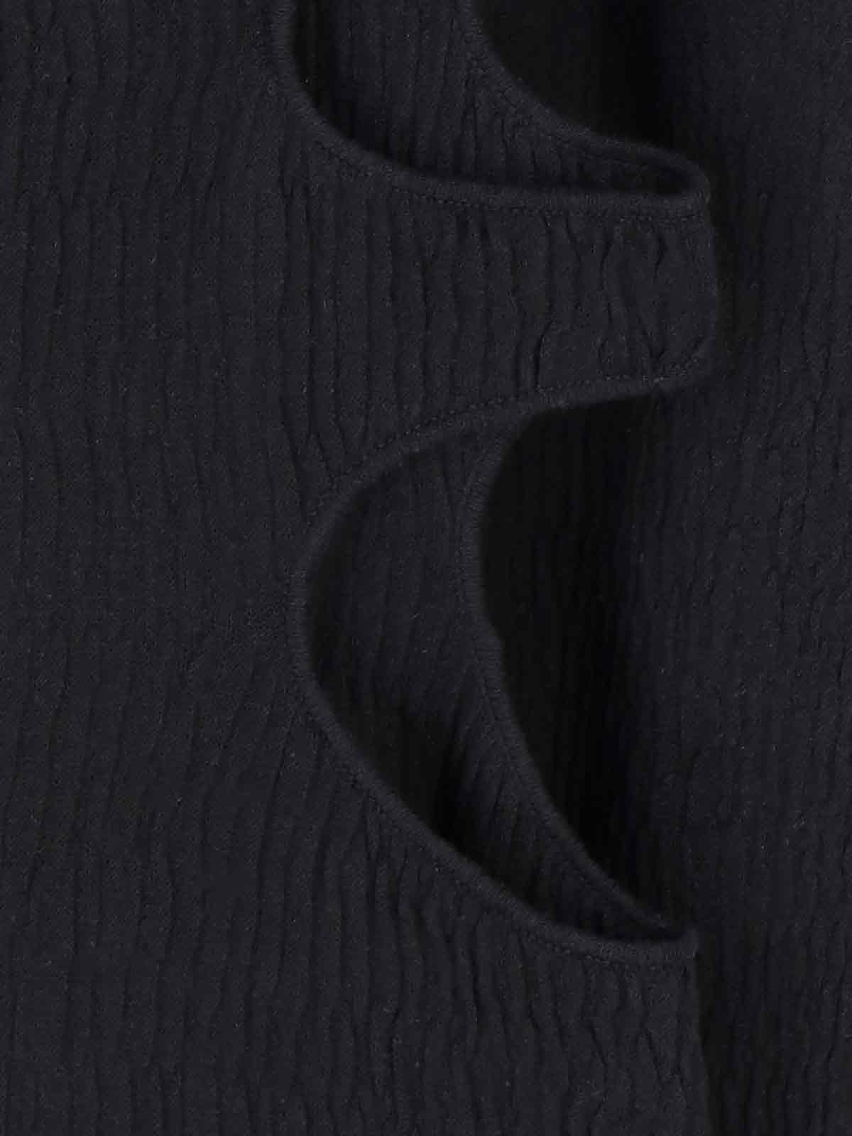 Chloé Cutout Crinkled Silk-linen Knit Maxi Dress In Black