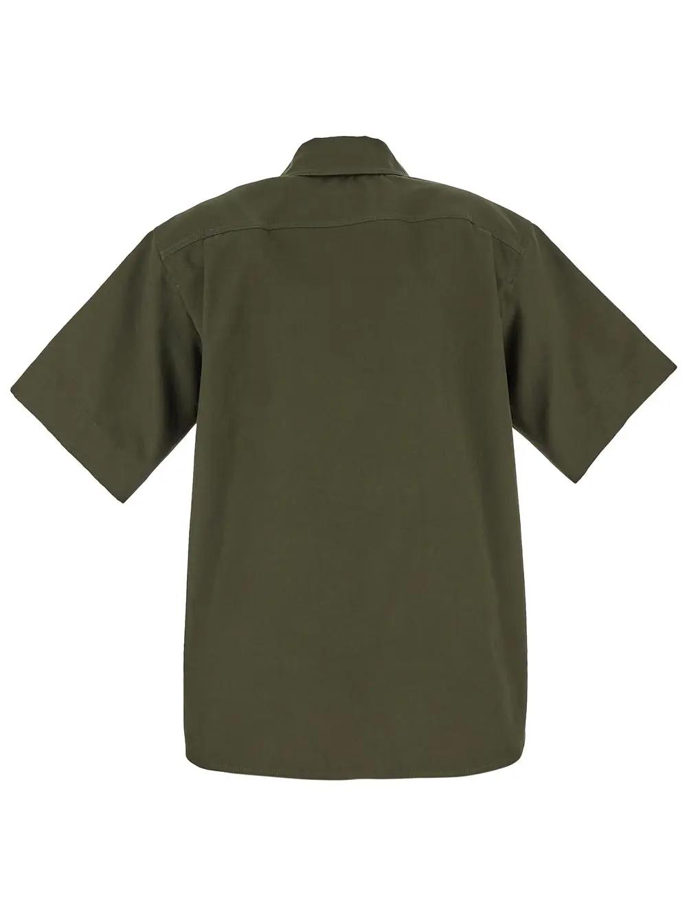 Shop Max Mara Mela Shirt-jacket In Military Green