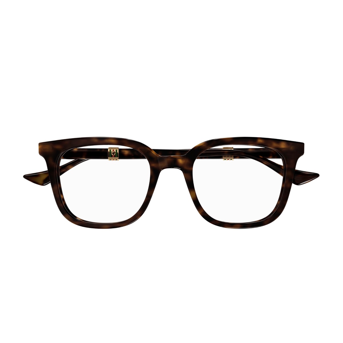 Gucci Gg1525o Linea Web 002 Havana Trasparent Glasses In Marrone