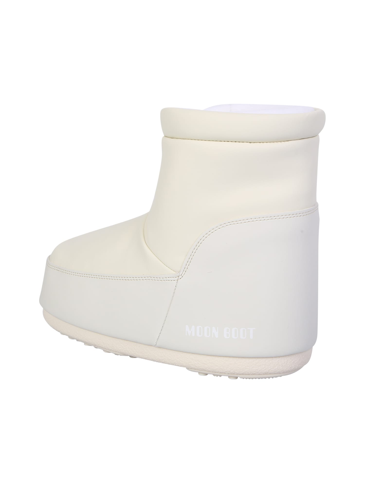 Shop Moon Boot Cream Icon Low Ankle Boots In White