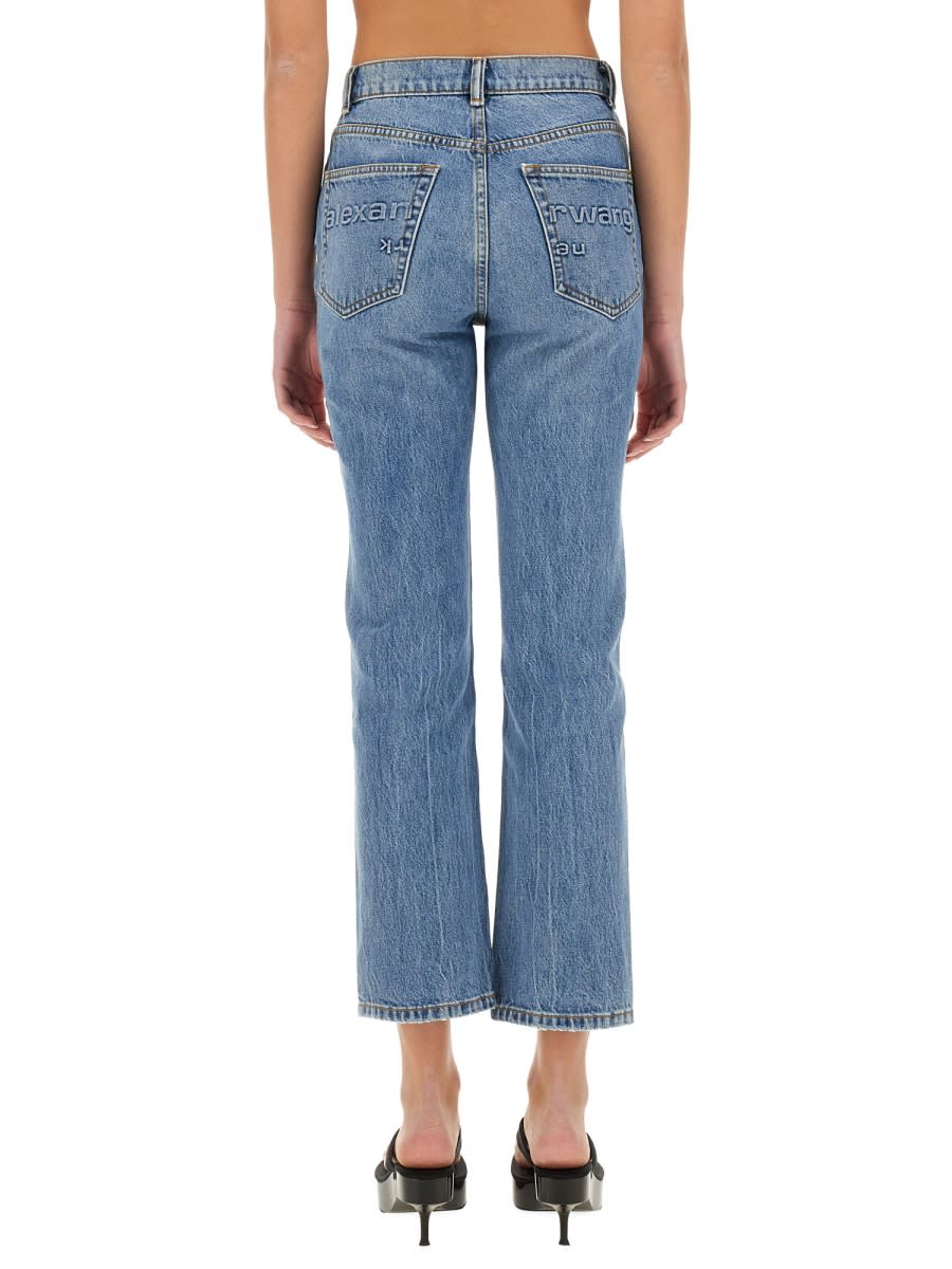 Alexander Wang T T By Alexander Wang Light Wash High Waist Jeans In Denim