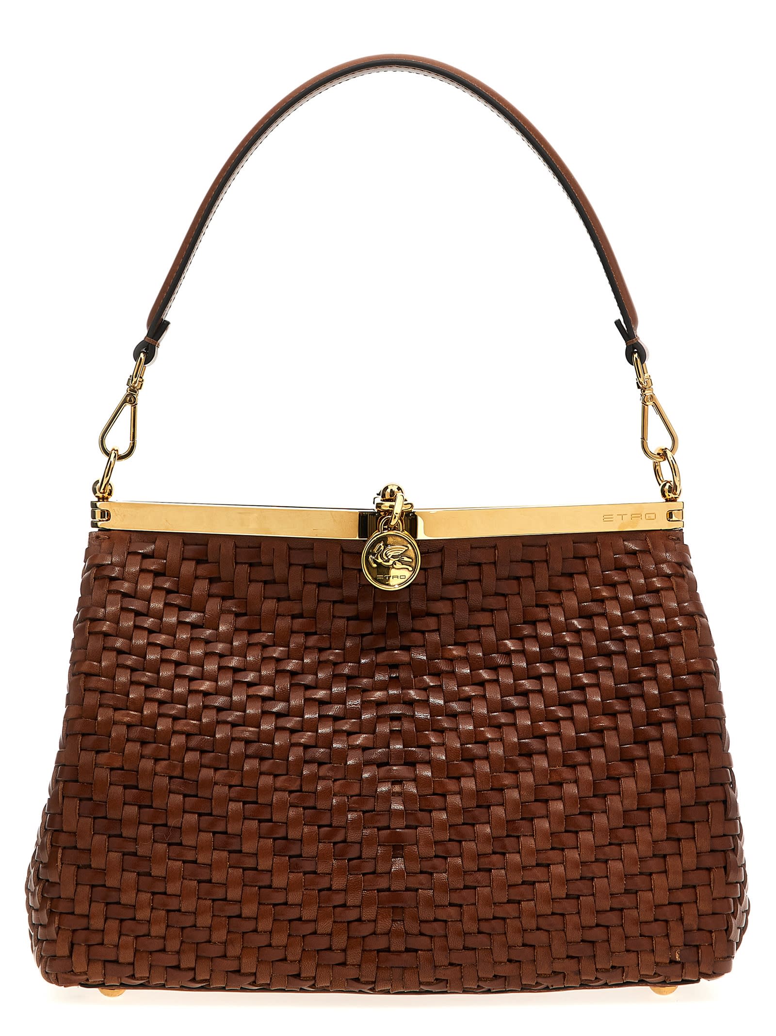 Shop Etro Vela Shoulder Bag In Beige