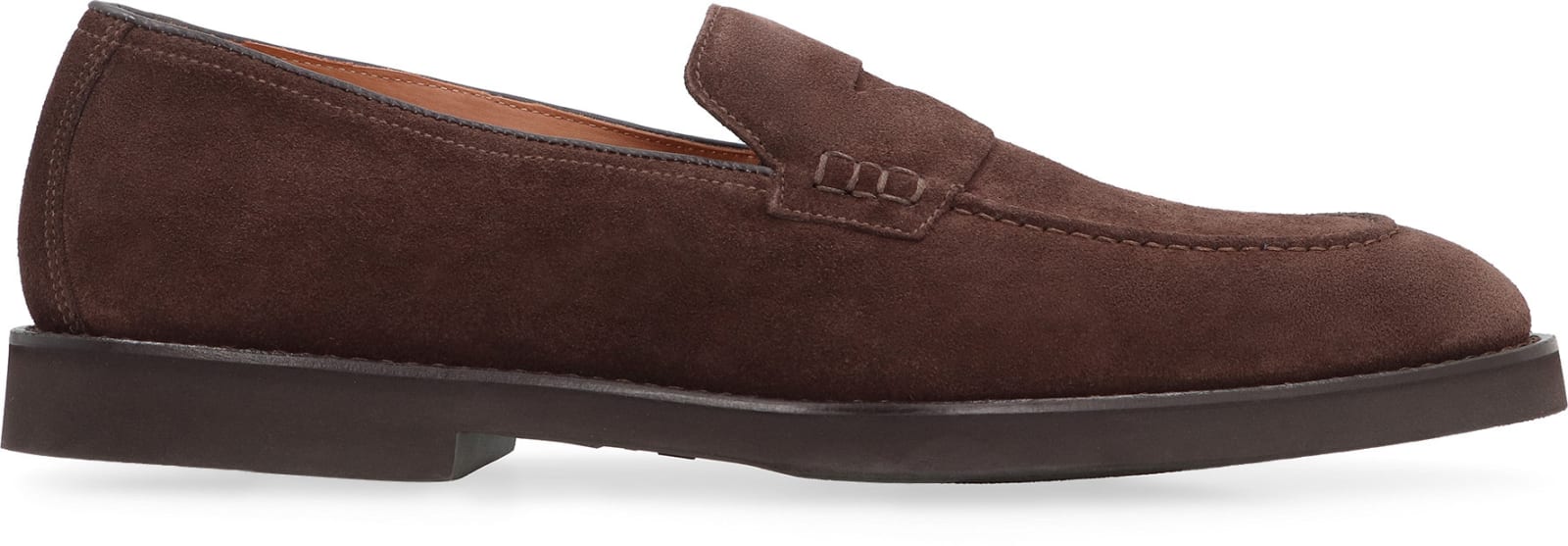 Shop Doucal's Suede Loafers In Testa Di Moro