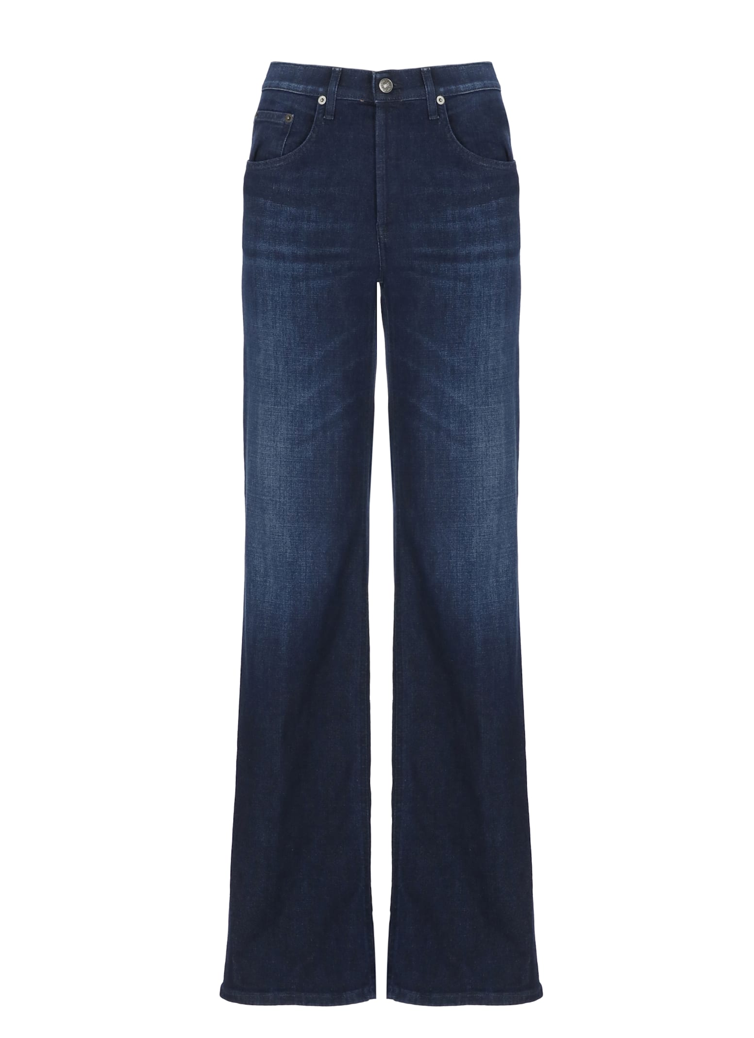 Dondup Straight Cut Five Pocket Denim Trousers In Blue