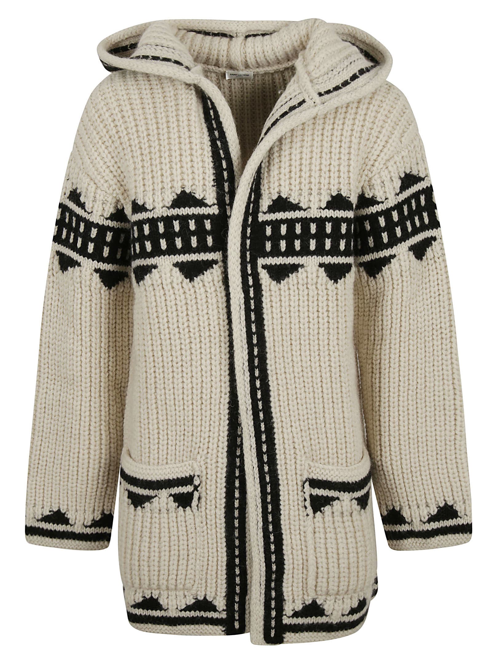 Saint Laurent Patterned Knit Cardigan