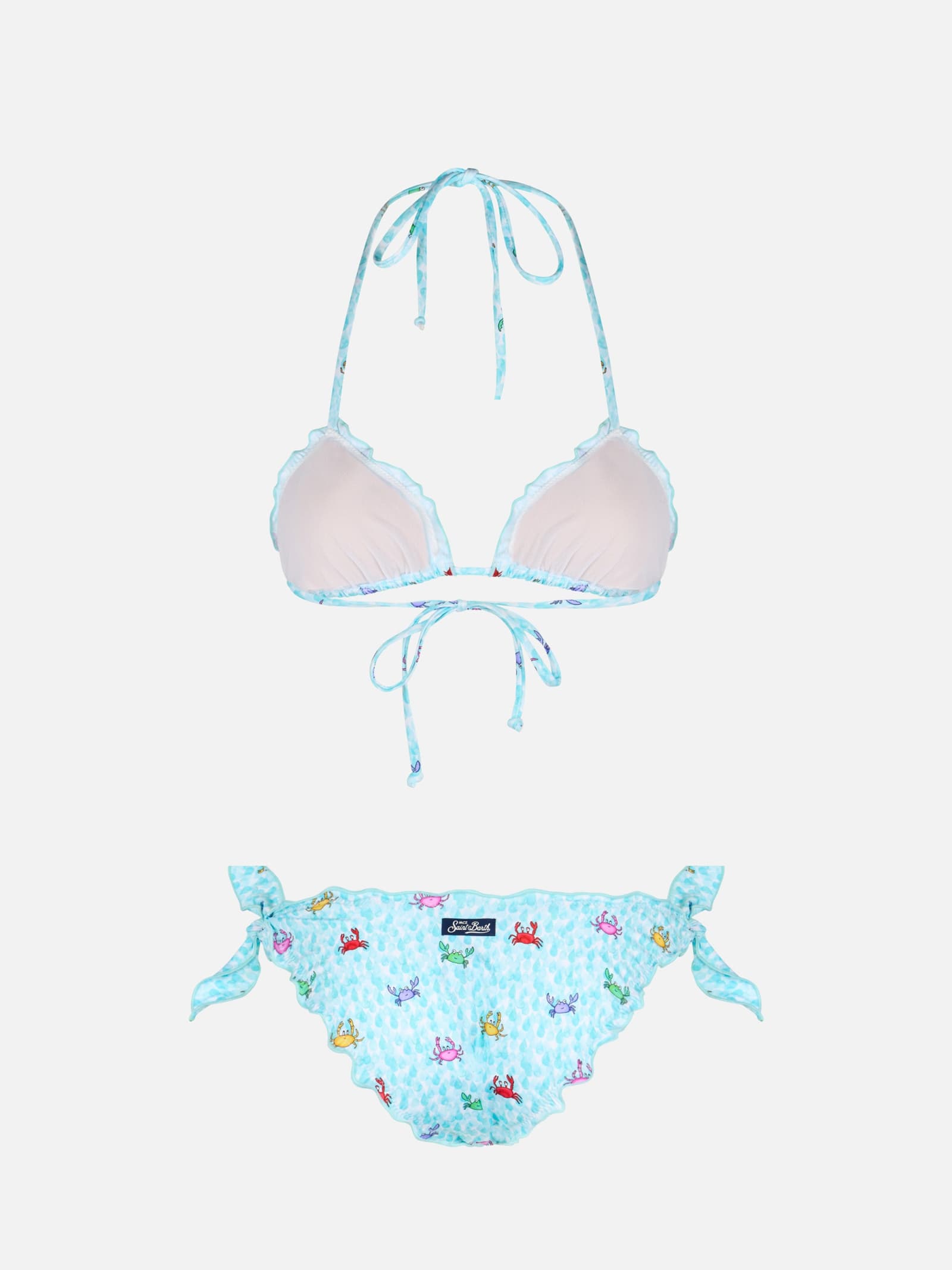 Mc2 Saint Barth Woman Crab Triangle Classic Bikini Sarius In White