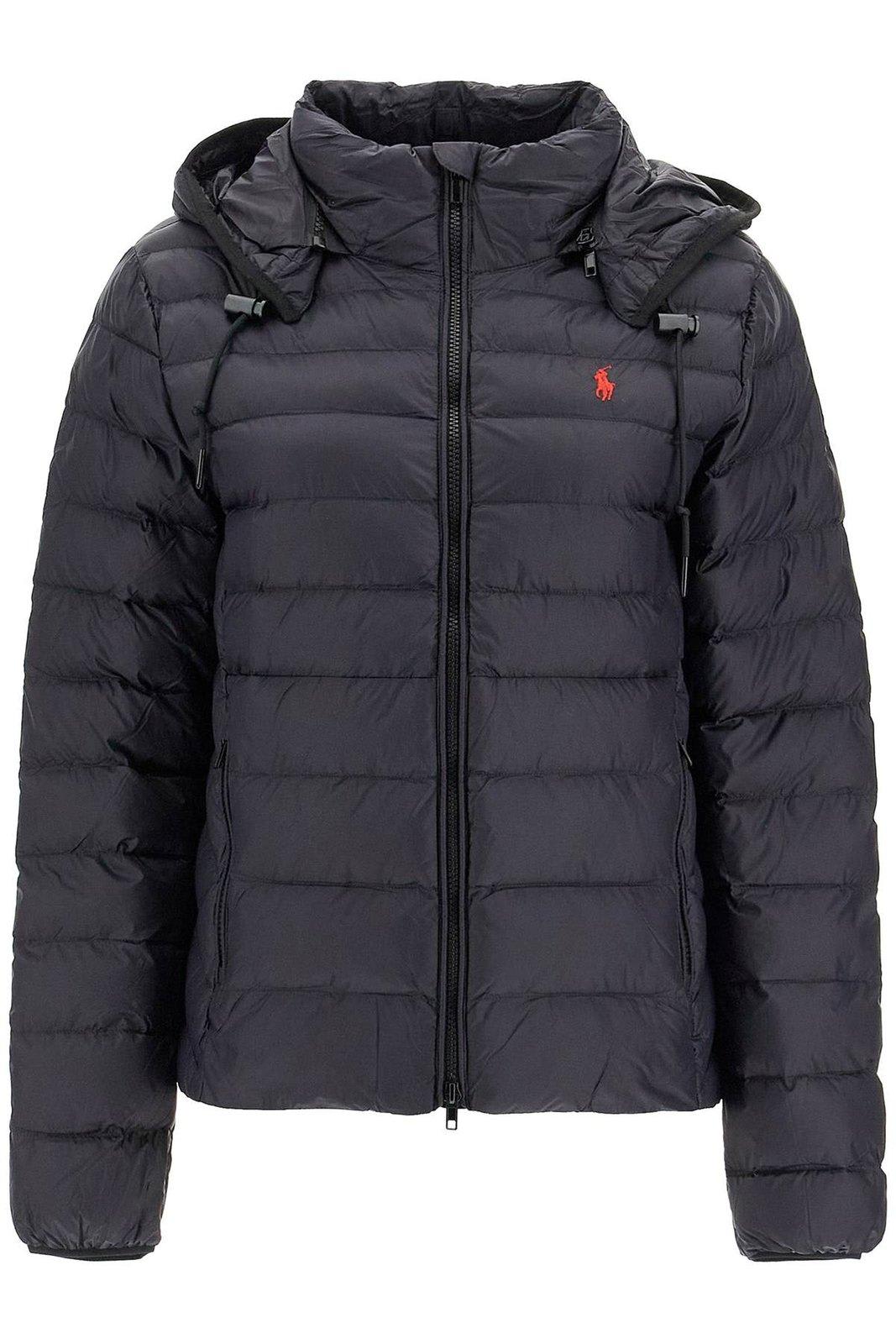 Polo Ralph Lauren Water-resistant Packable Hooded Jacket In Black