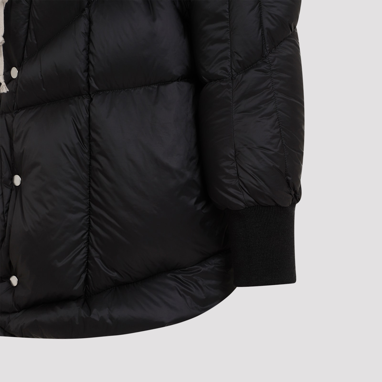 Rick Owens Mens Black Flight Liner Quilted-and-padded Regular-fit Shell-down Jacket In Black