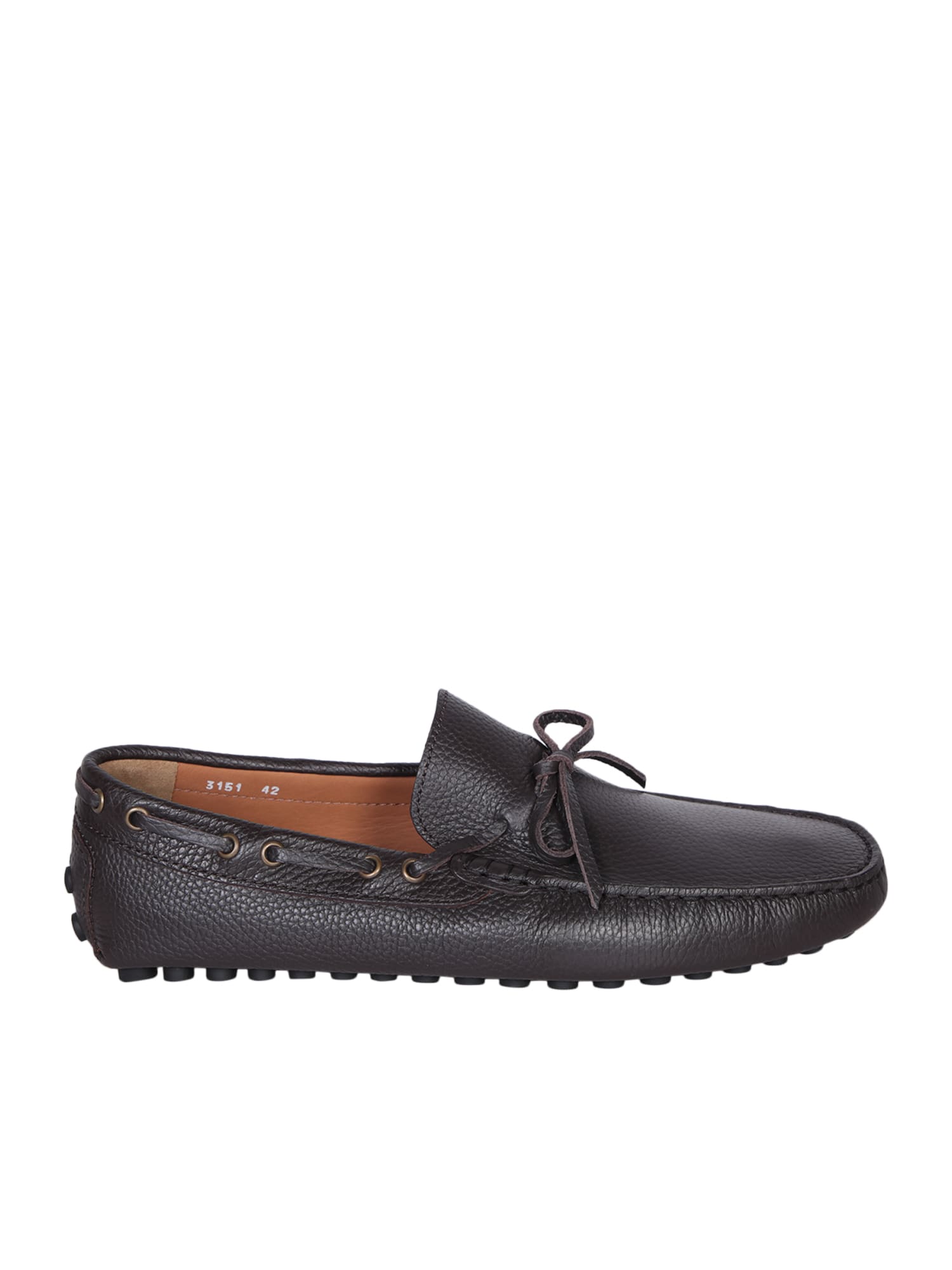 Shop Doucal's Rubbers Brown Loafer