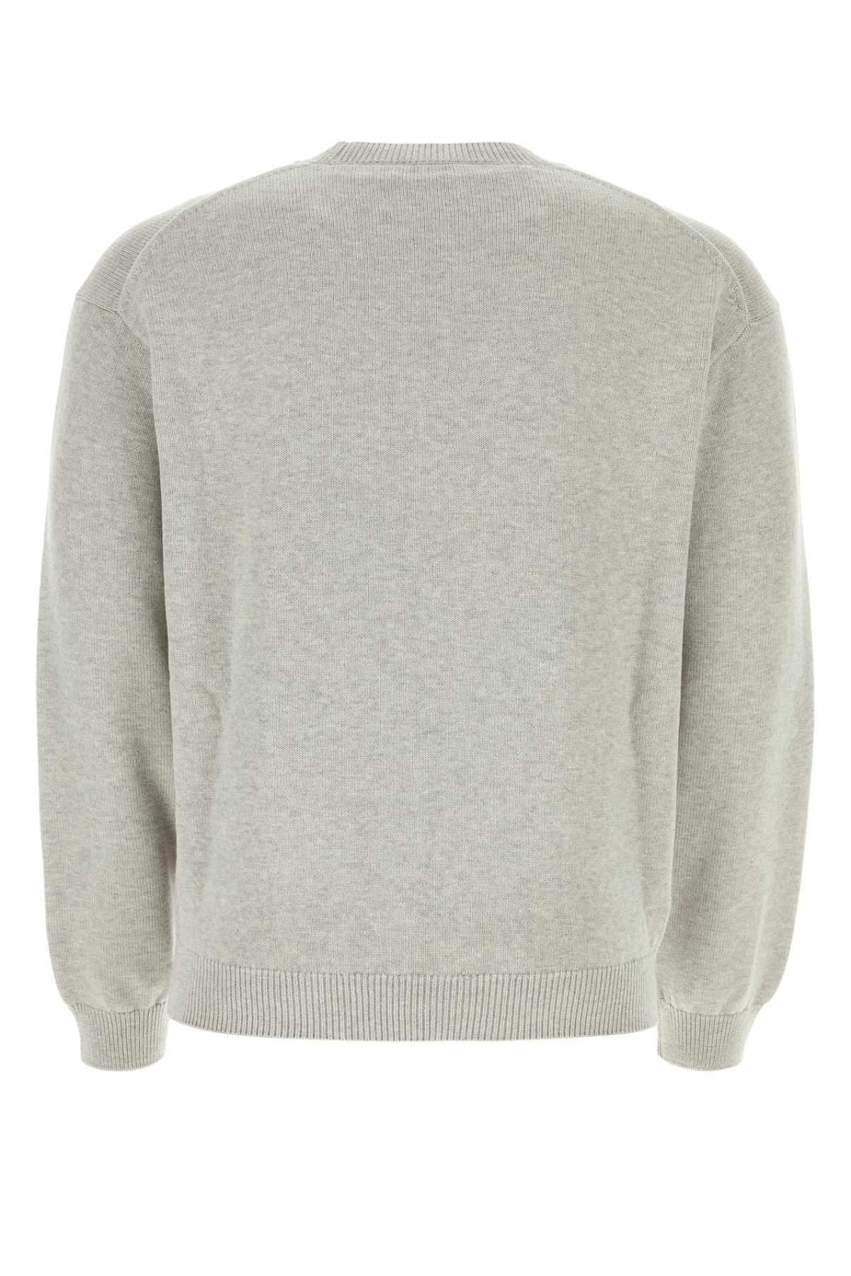 Kenzo Melange Grey Wool Blend Sweater In Palegrey