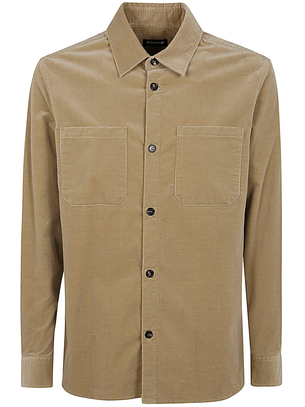 Shop Dondup Shirt Corduroy In Stone