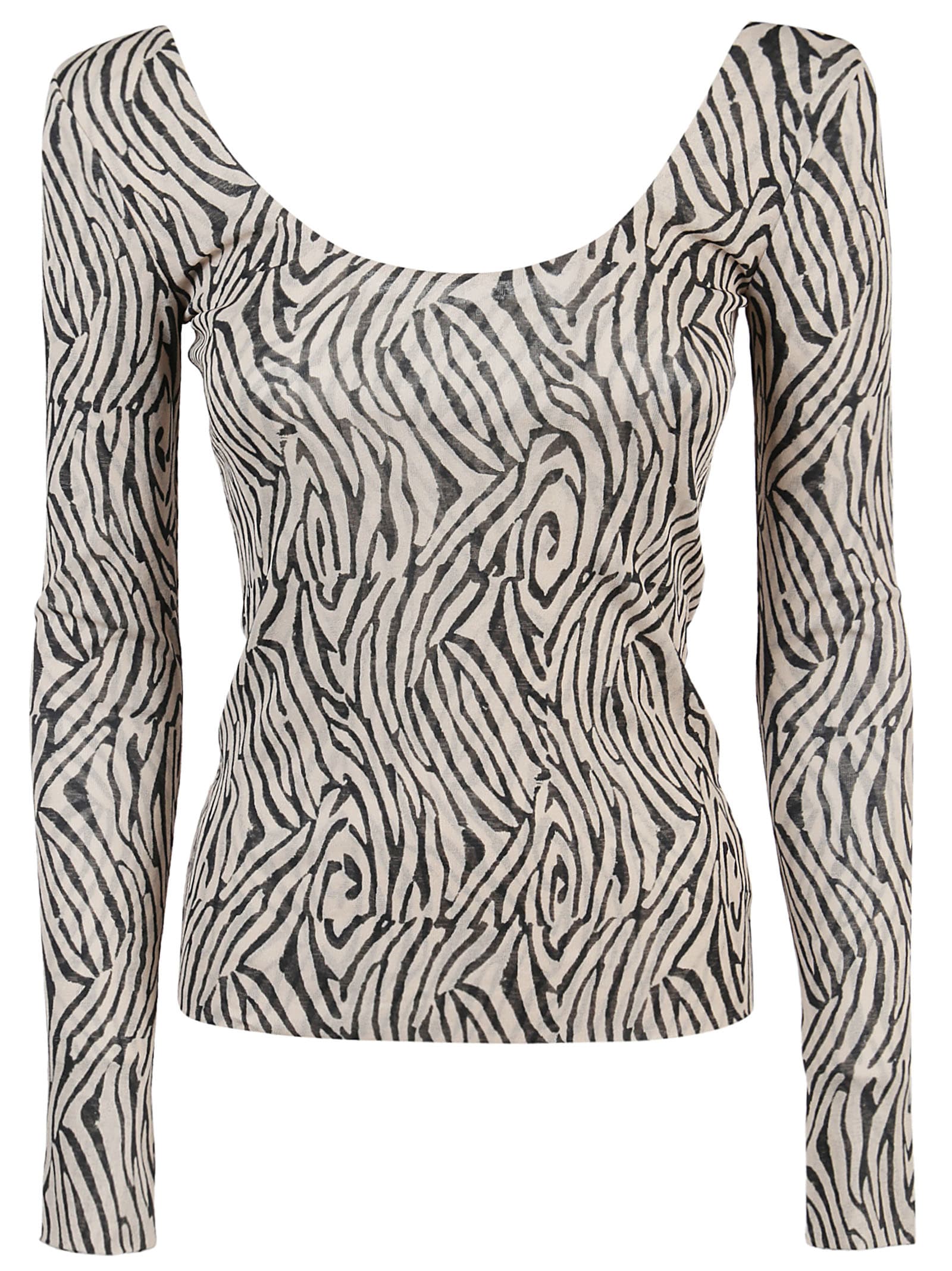 NANUSHKA TOP LONG SLEEVE SCOOP NECK AURELIA,11223506