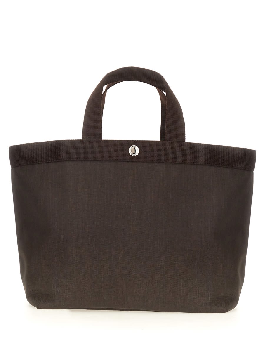 Shop Herve Chapelier Medium Tote Bag In Brown