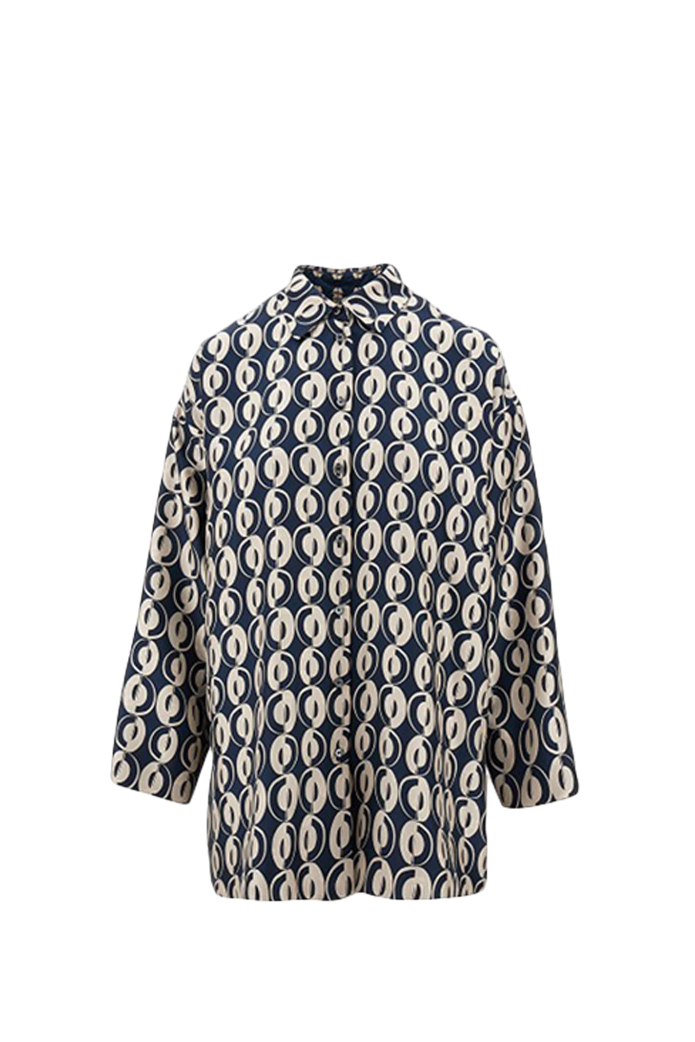 Shop 's Max Mara Timeshirt Shirt In Navy-beige