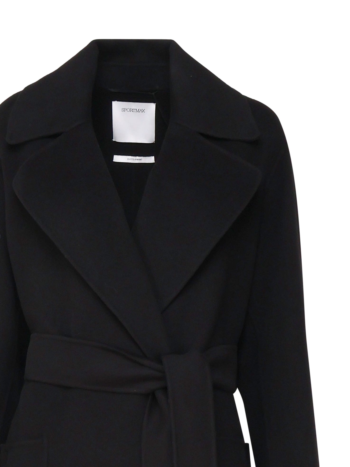 Shop Sportmax Veleno Coat In Virgin Wool