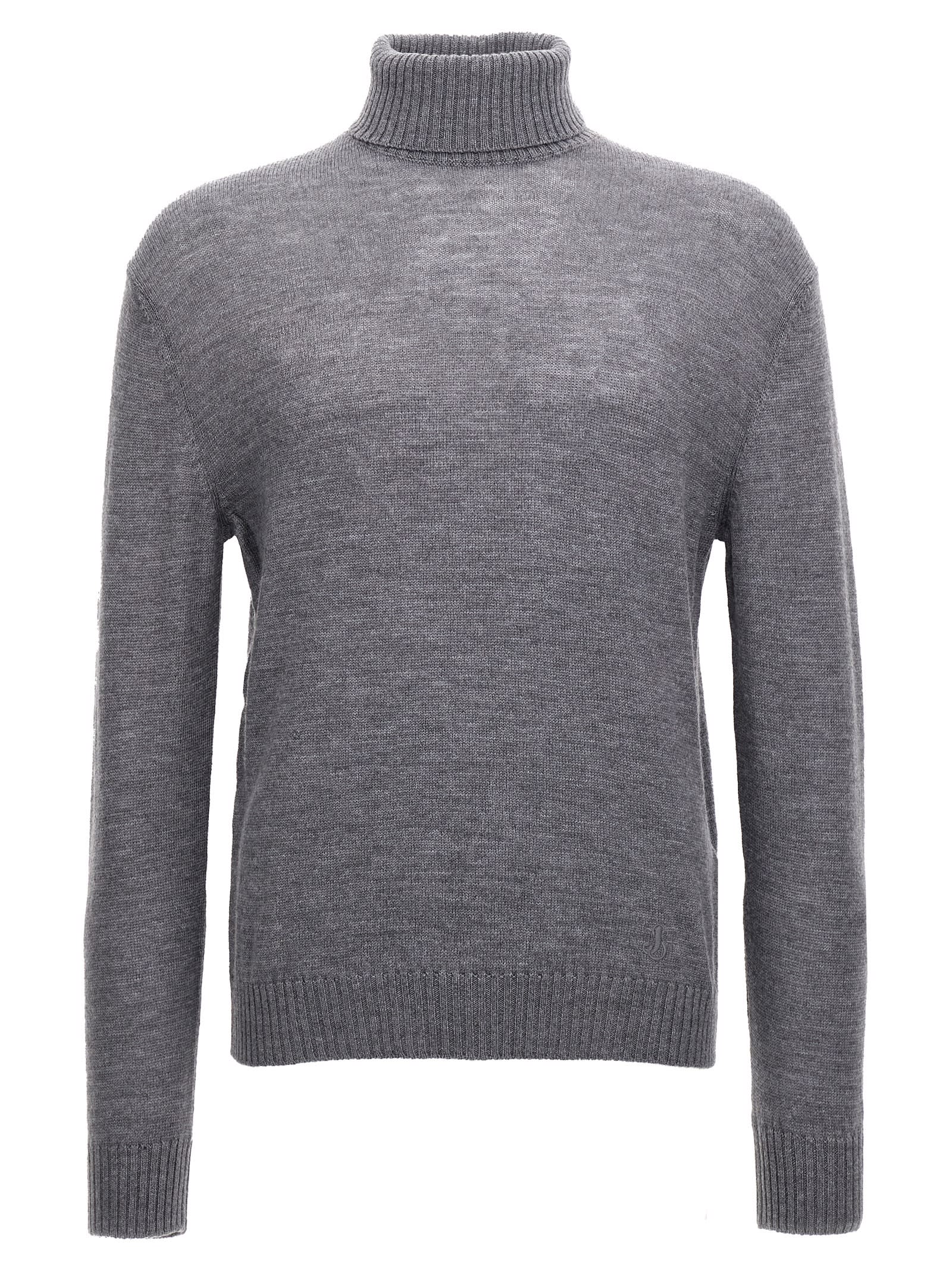 Shop Jil Sander High Neck Sweater In Gray