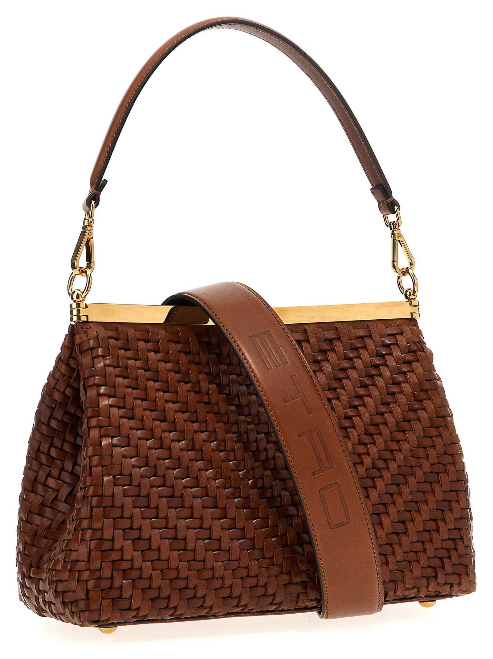 Shop Etro Vela Shoulder Bag In Beige