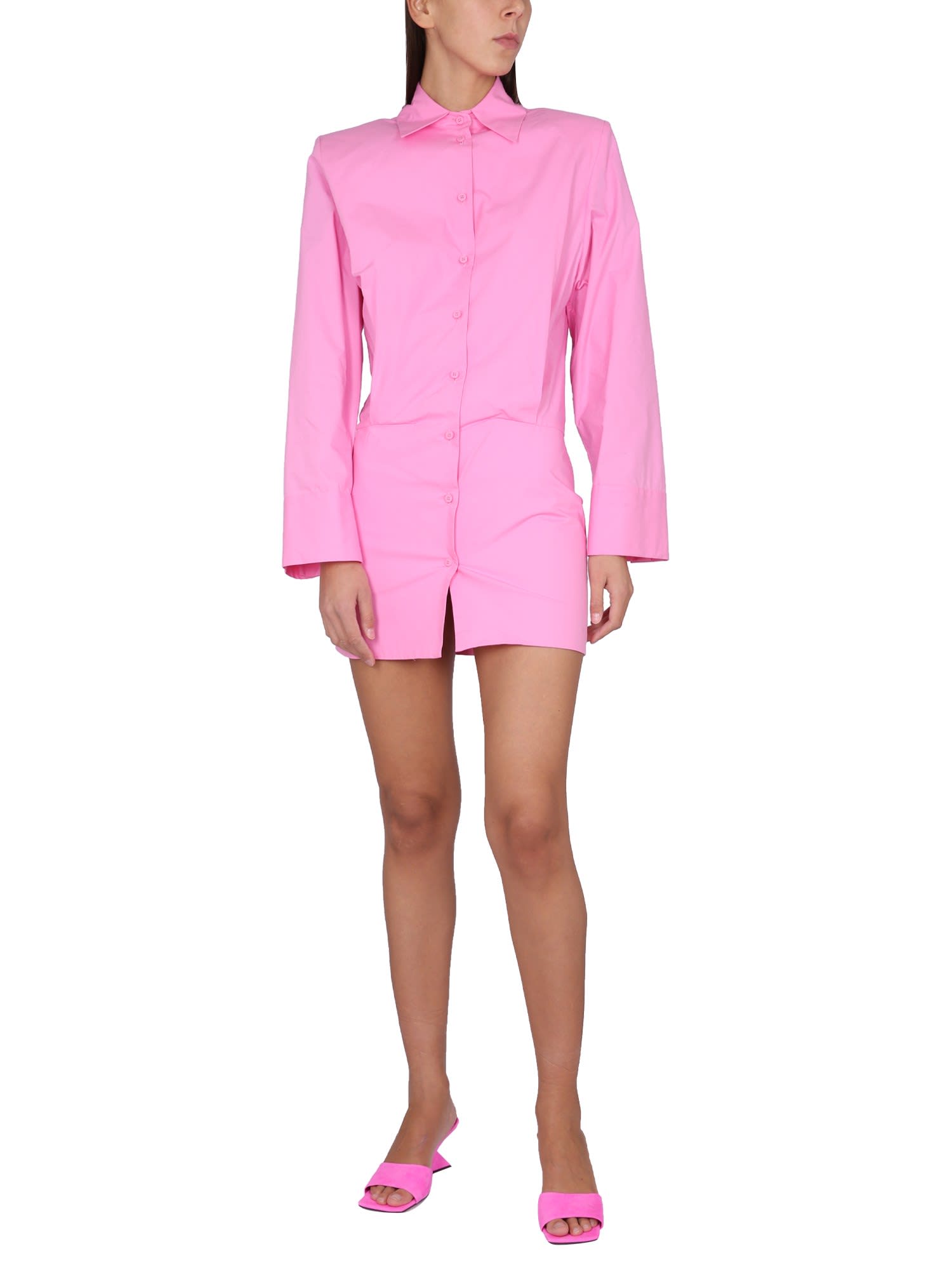 Shop Attico Margot Dress In Pink