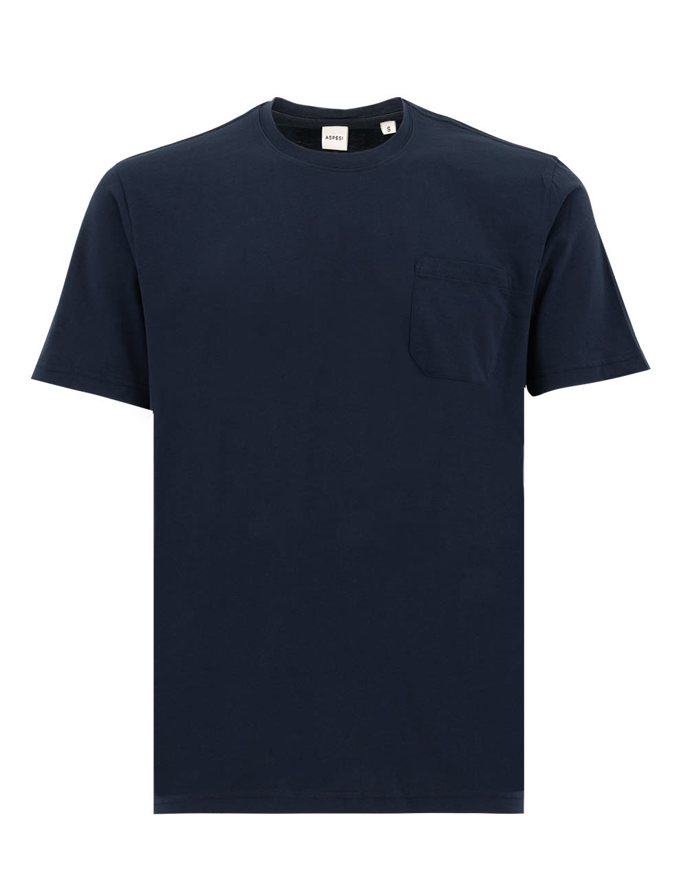 Shop Aspesi Black T-shirt With Prints In Navy