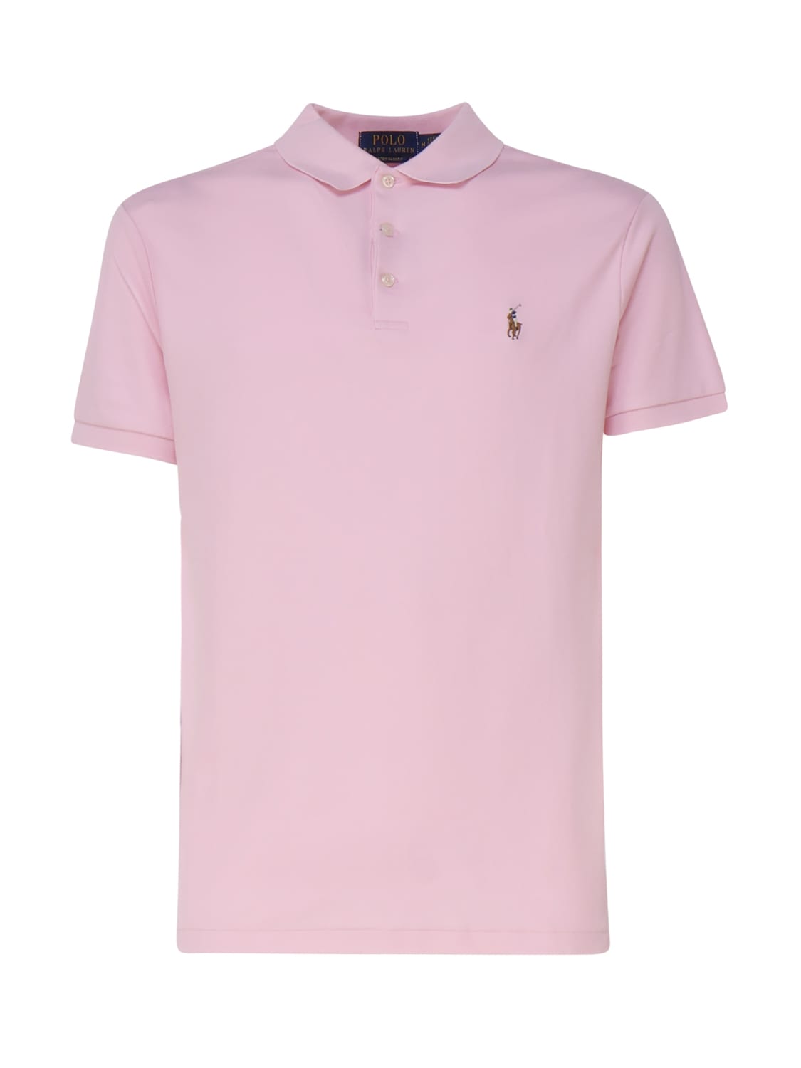 Shop Polo Ralph Lauren Polo Shirt With Embroidery In Pink