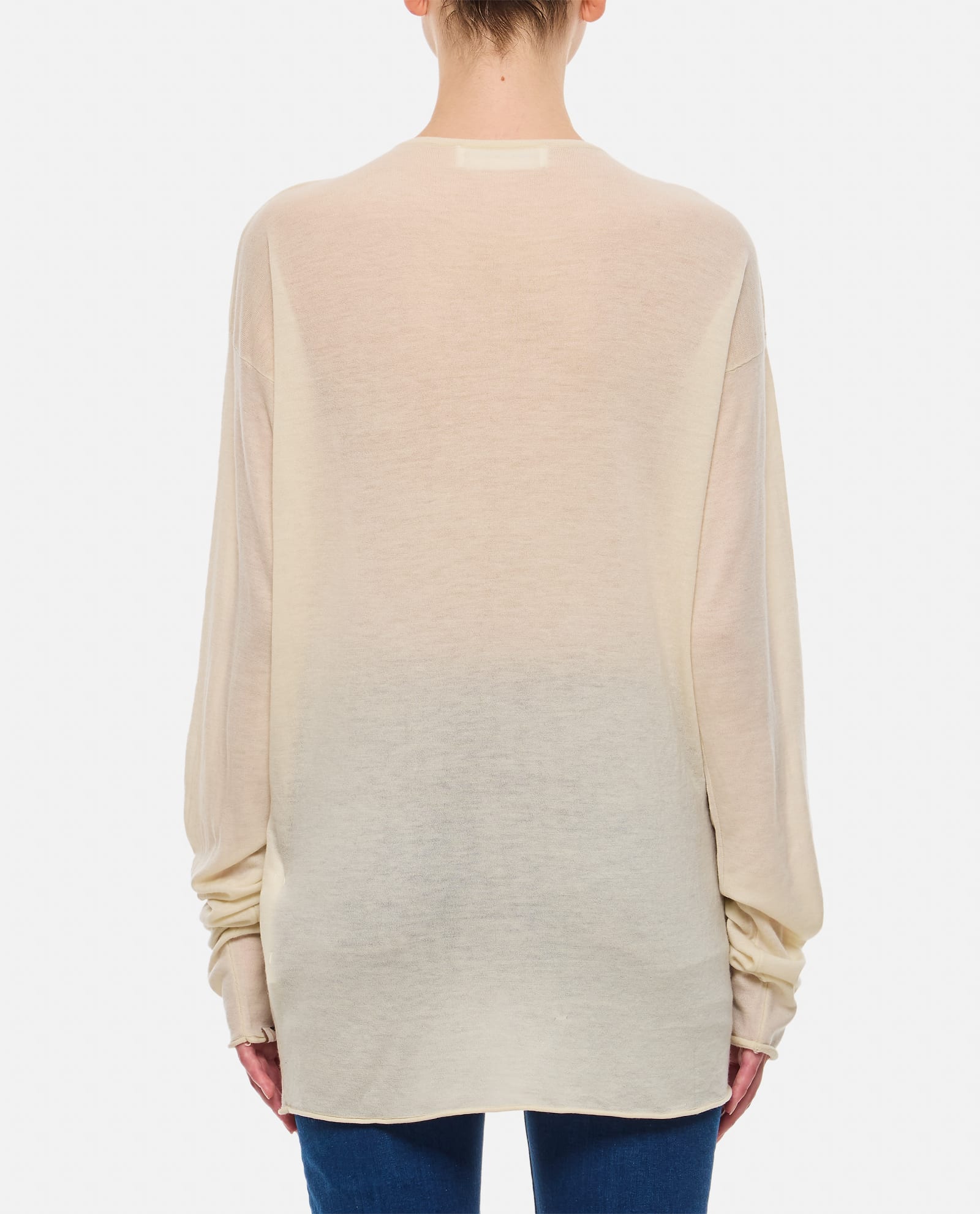 Shop Extreme Cashmere Gemini Cashmere Round Neck Sweater In Beige