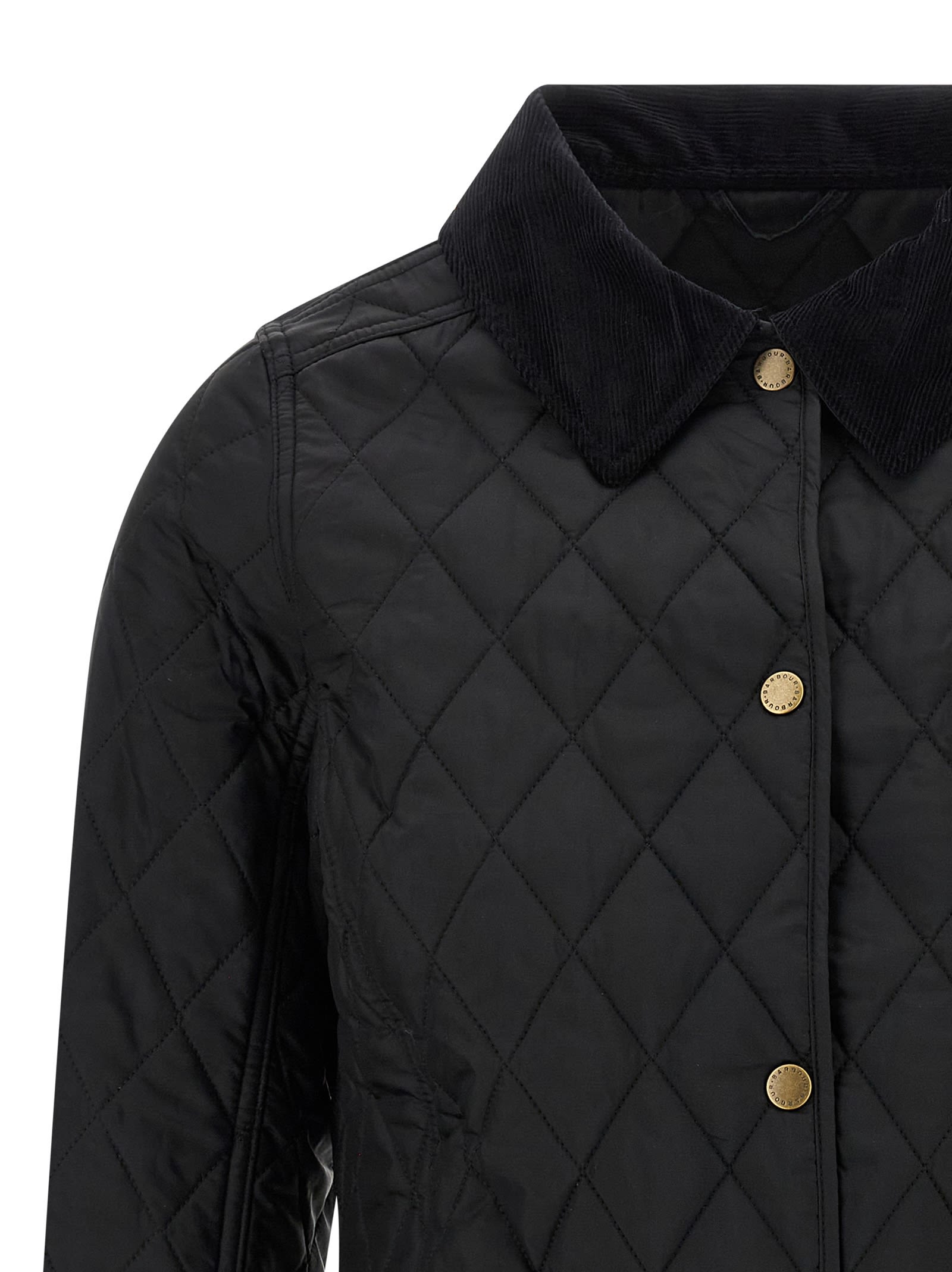 Barbour Annandale Water Resistant Quilted Utility Jacket In Black