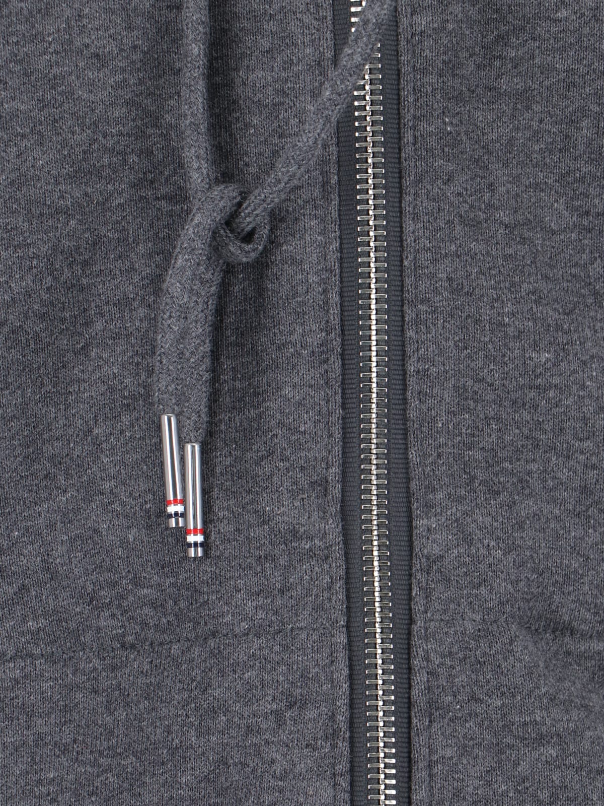 Shop Thom Browne 4-bar Oversized Zip Hoodie In Gray