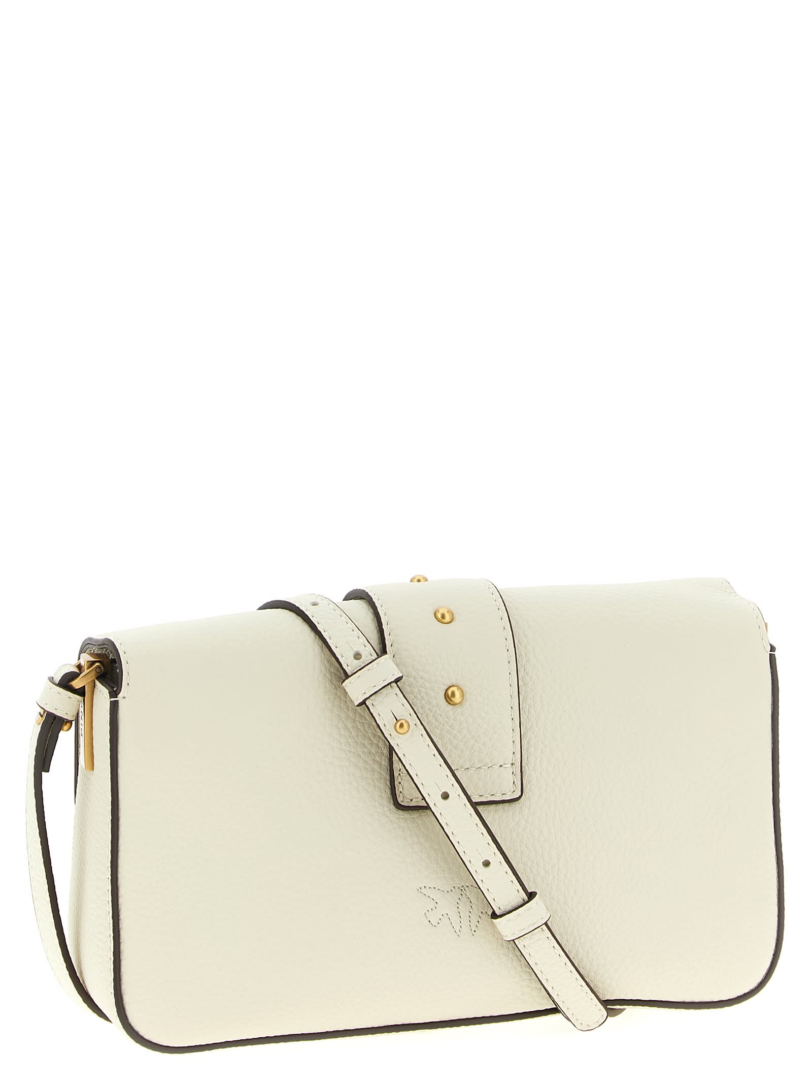 Pinko Love One Classic Slouchy Clutch In White
