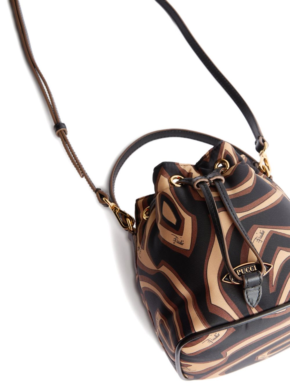 Pucci Printed Bucket Bag In Black