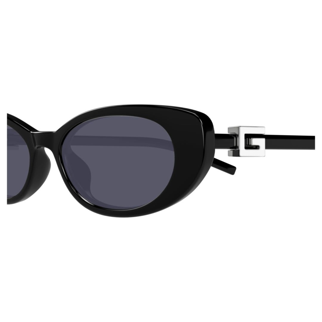 Gucci Gg1680s Linea Gg Logo 001 Black Grey Sunglasses In Black