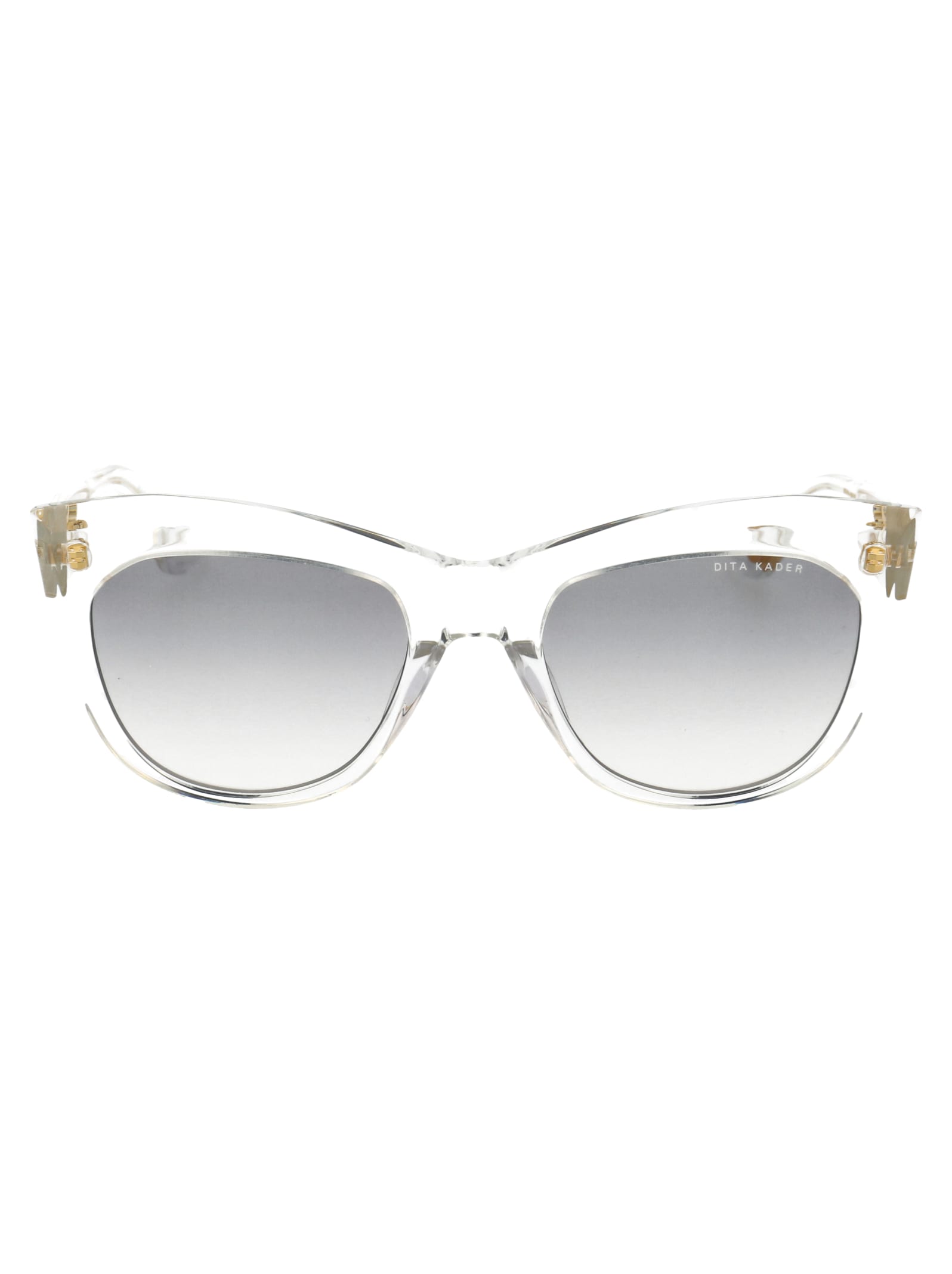 Dita Kader Sunglasses In Crystal W/light Grey To Light Brown