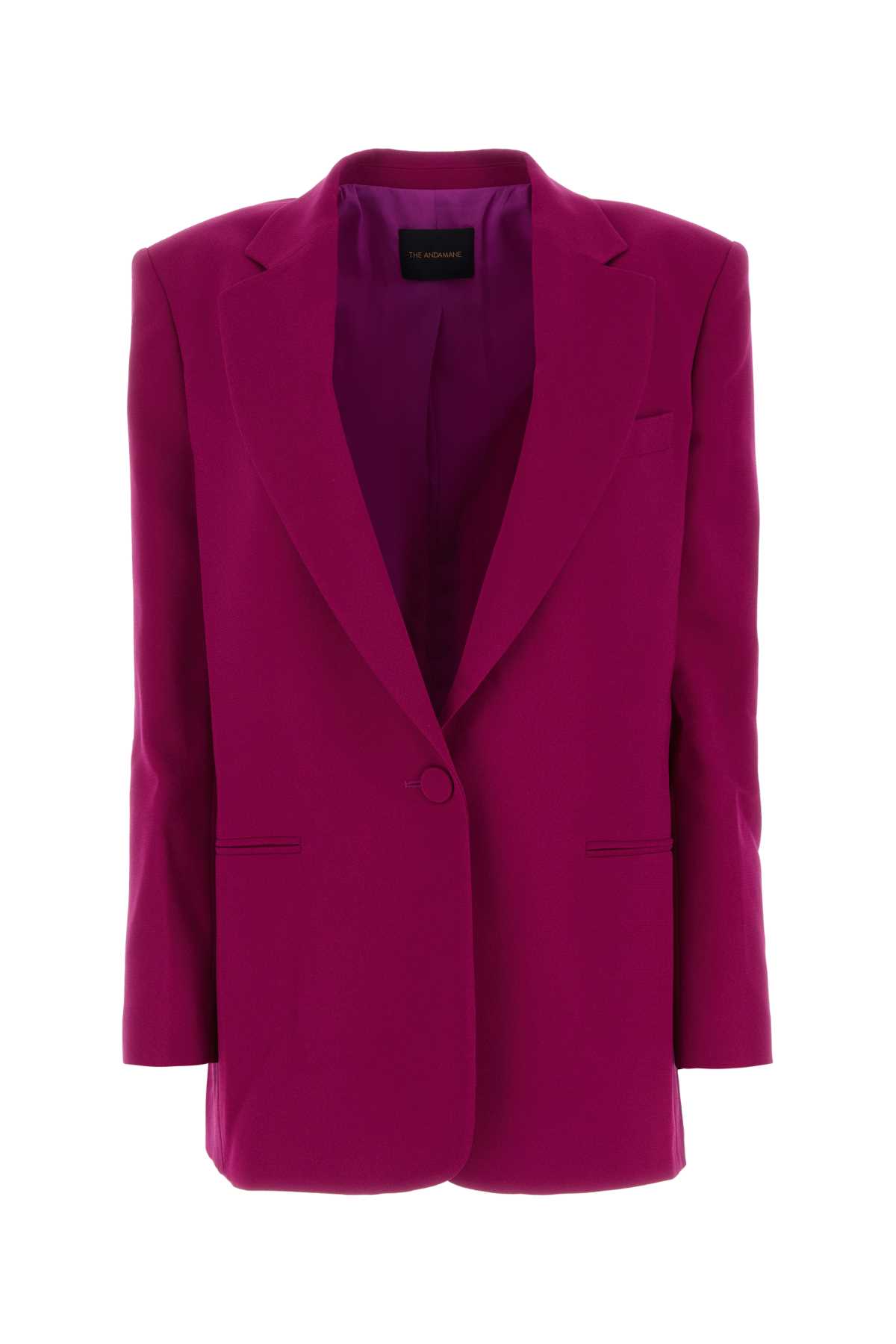 Tyrian Purple Polyester Blazer