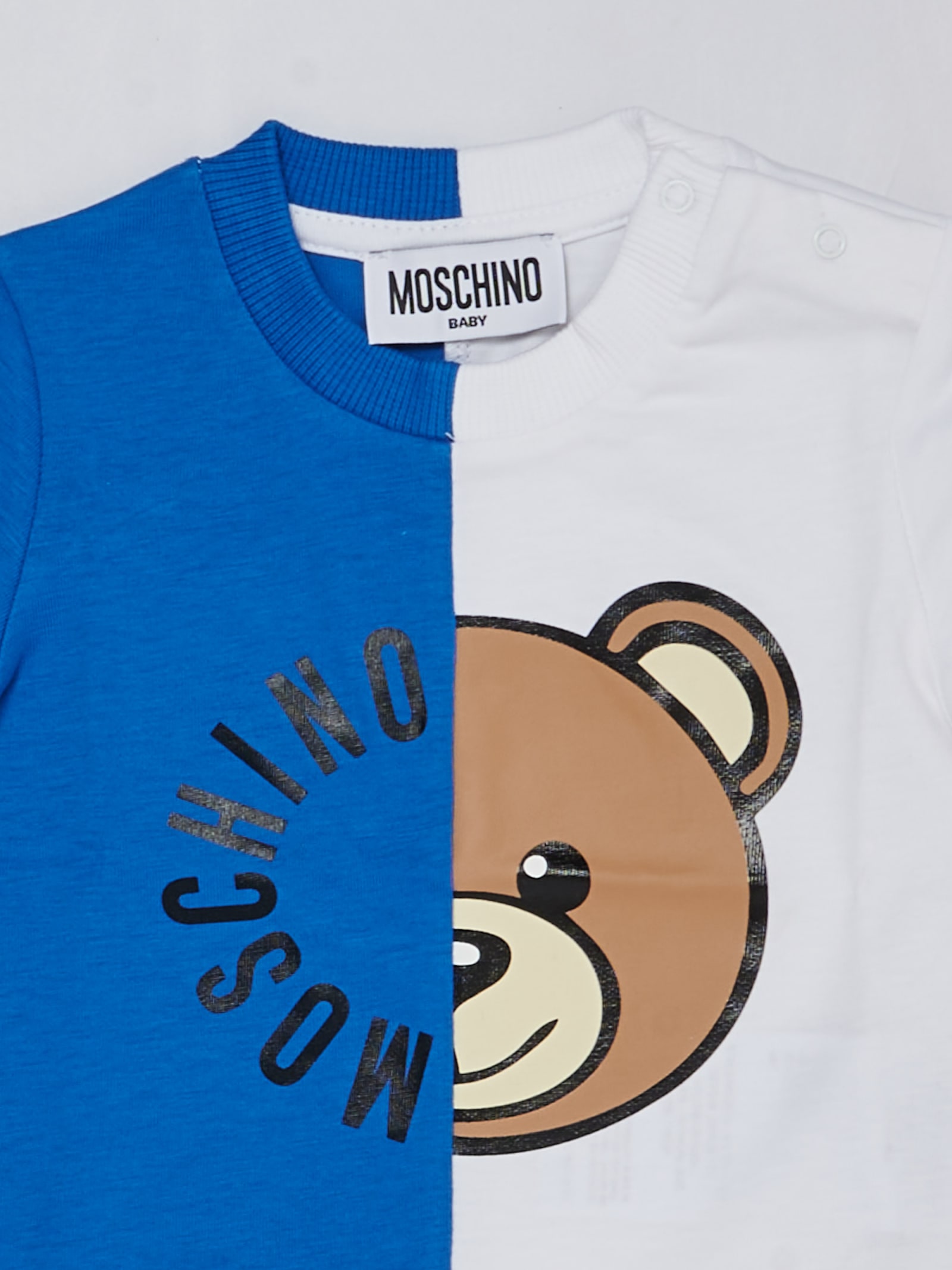 Shop Moschino T-shirt T-shirt In Bianco-bluette