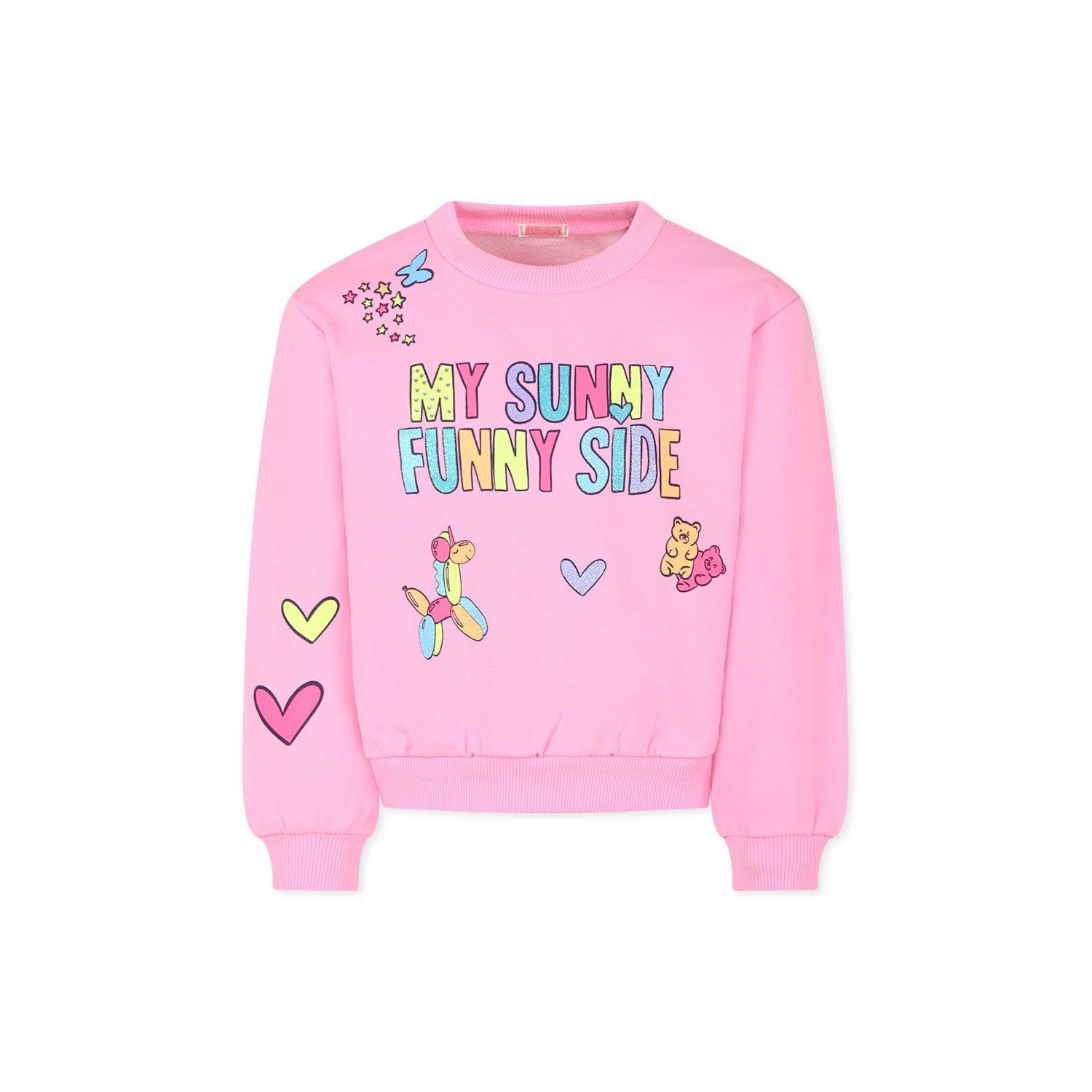 Billieblush Graphic-print Sweatshirt In Pink