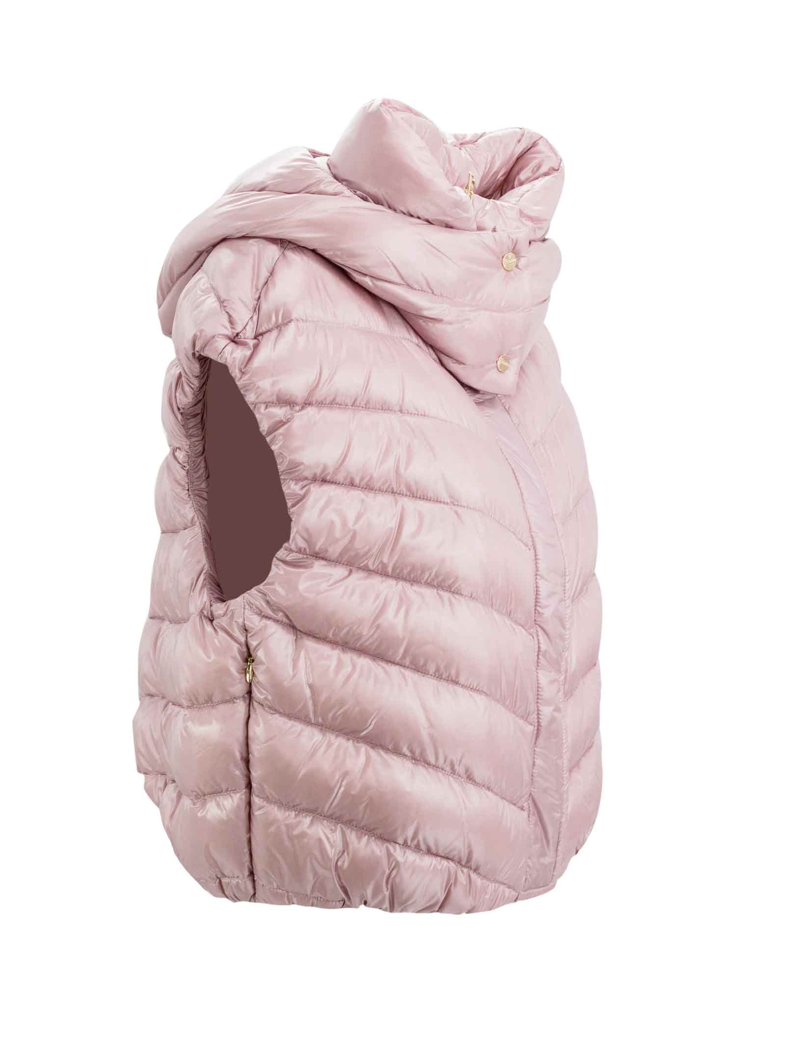 Herno Vest Made In S Iconic Ultralight Nylon In Pink