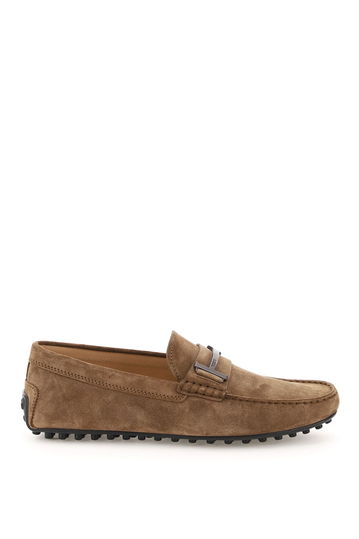 Tods Single T Suede Leather Loafers