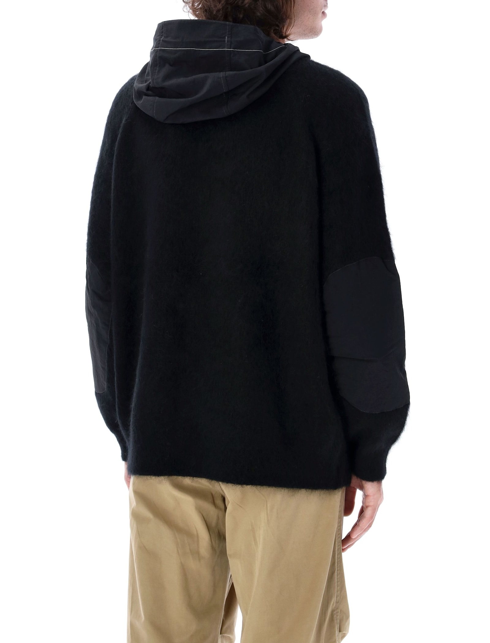 Shop And Wander 59 Mohair Knit Hoodie In Black