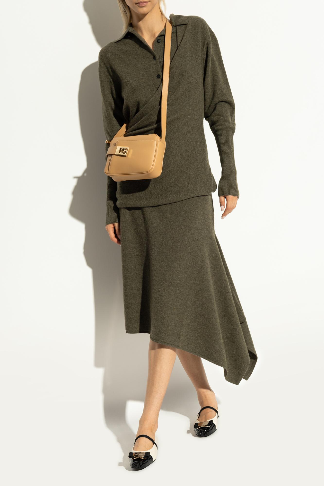 Ferragamo Bicolor New Vara Plate Ballerinas In Multi