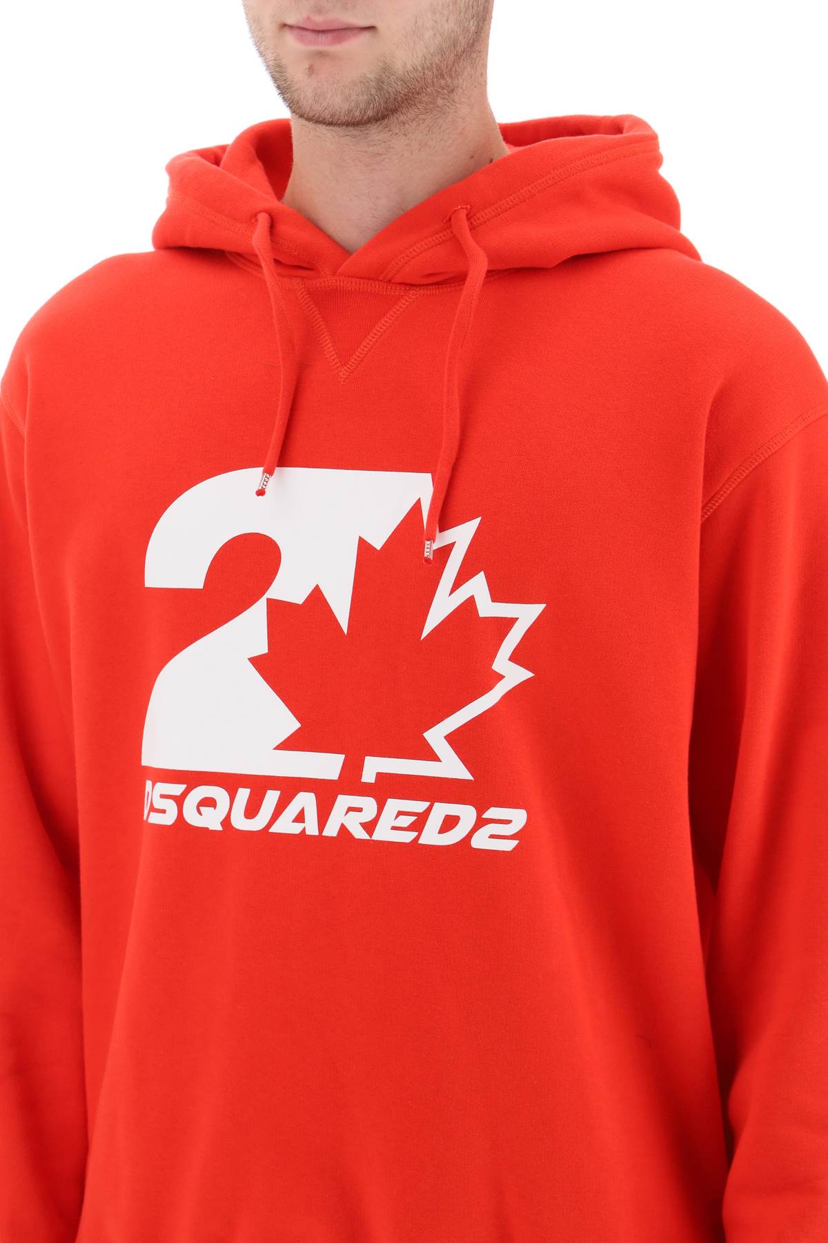 Shop Dsquared2 Printed Hoodie In Red (red)