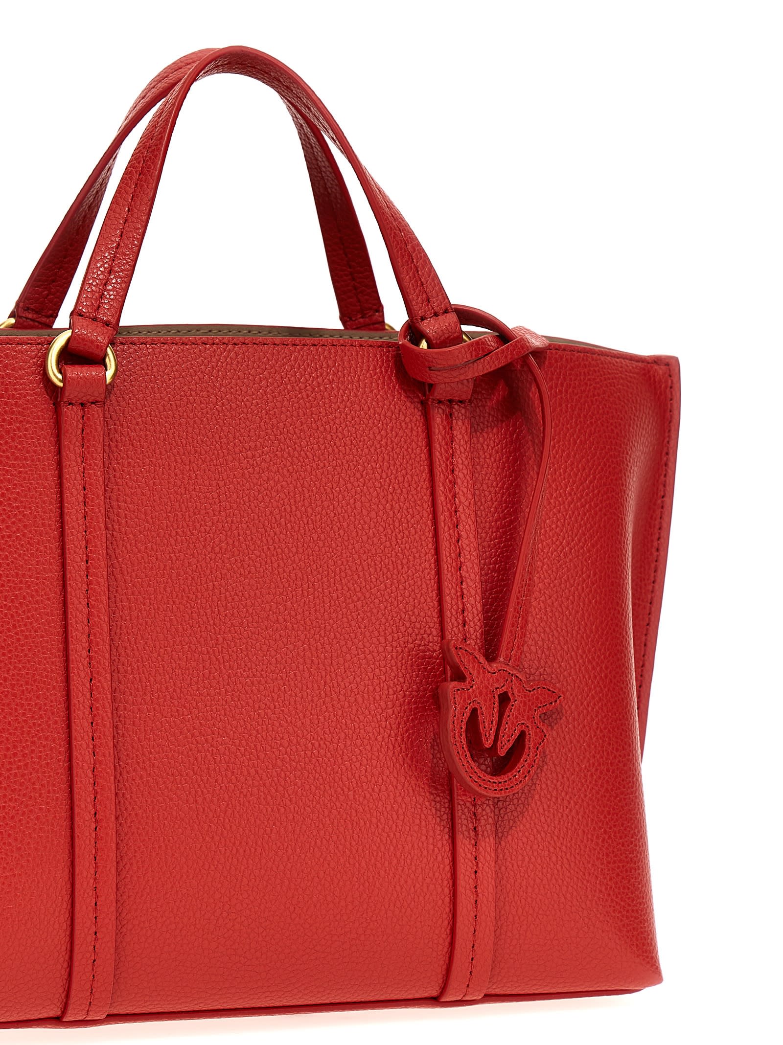 Shop Pinko Classic Shopping Bag In Red