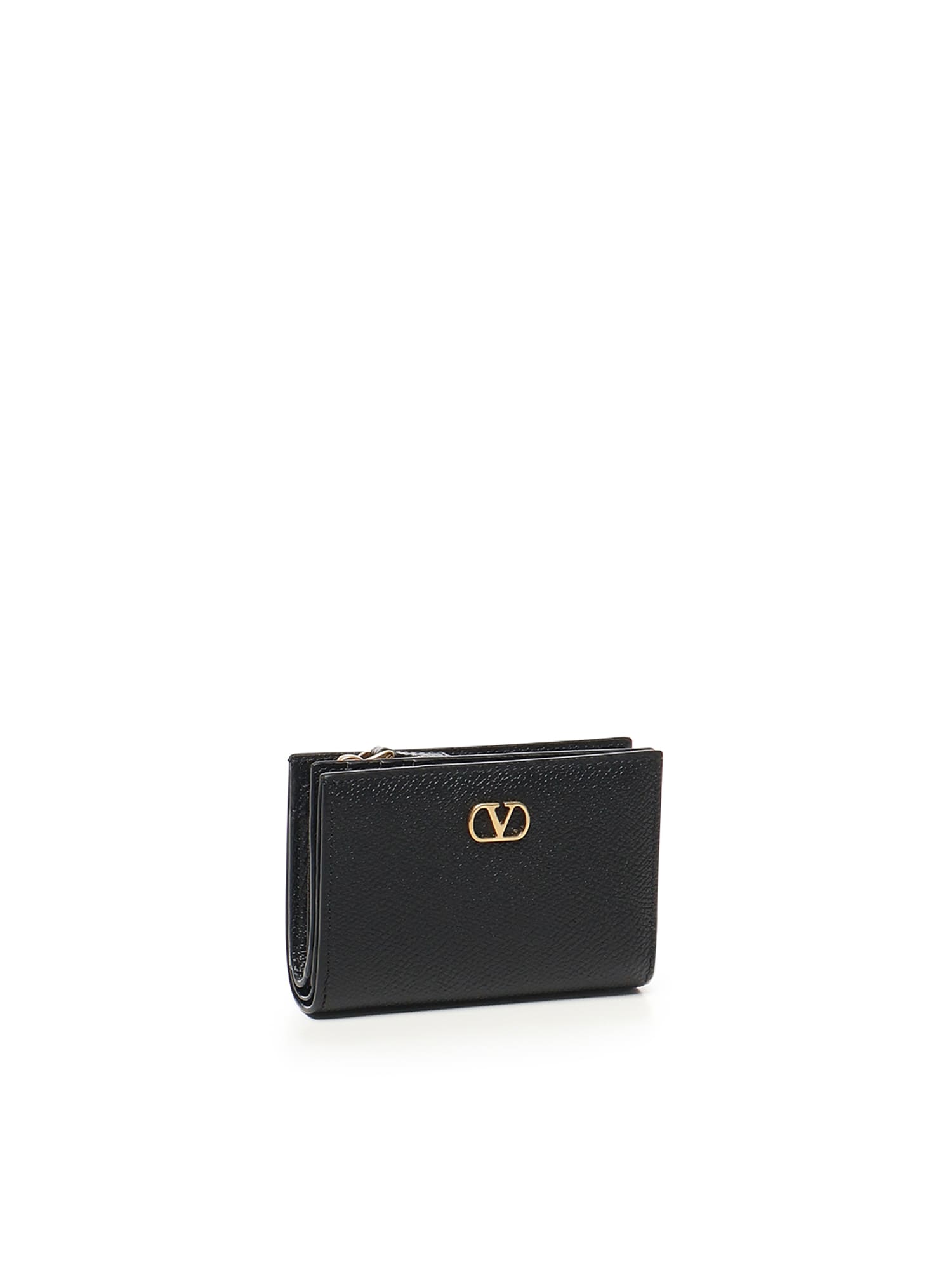 Valentino Wallet With Logo In Black