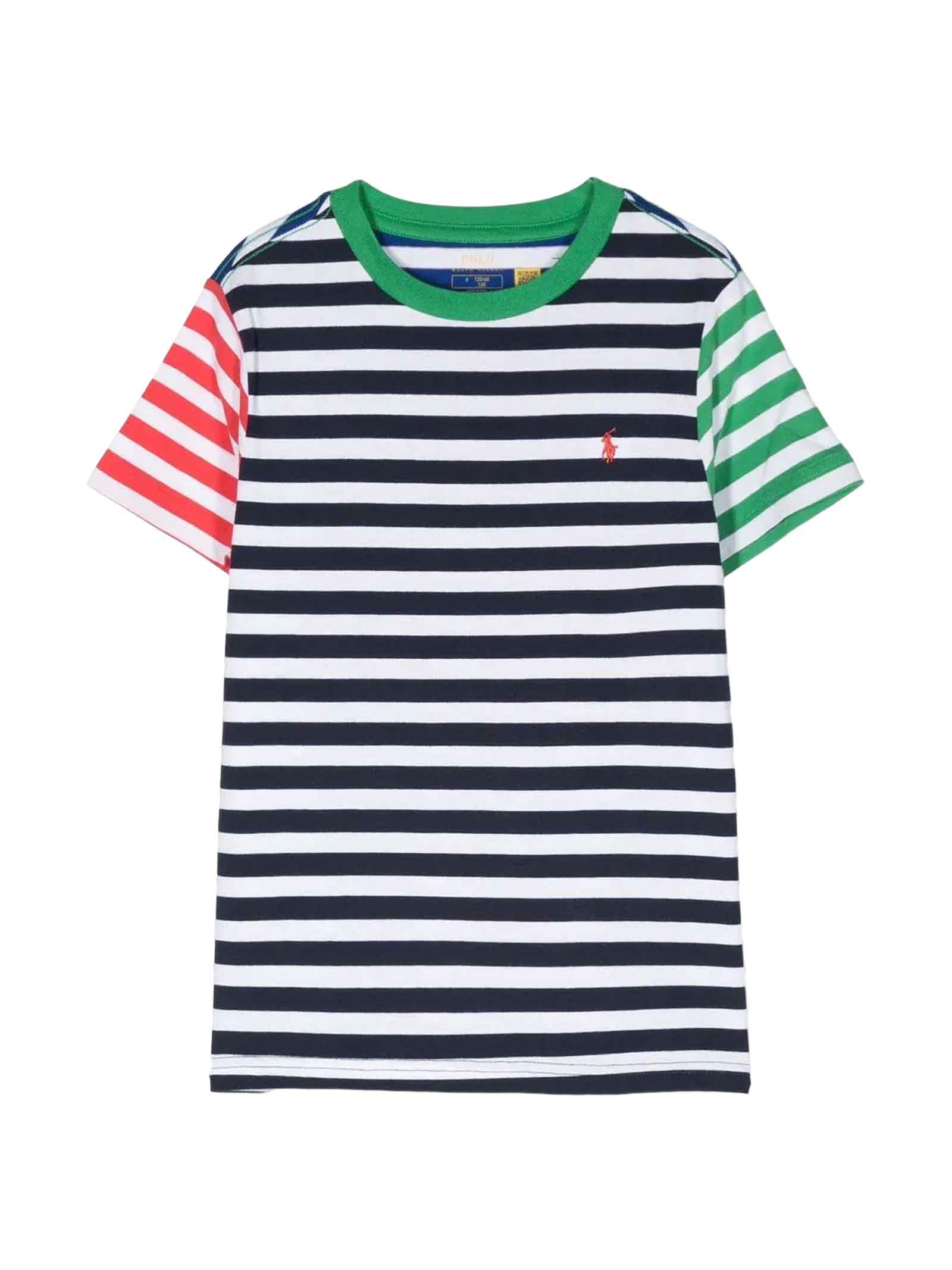 Ralph Lauren Kids' Multicolor T-shirt Boy In Navy